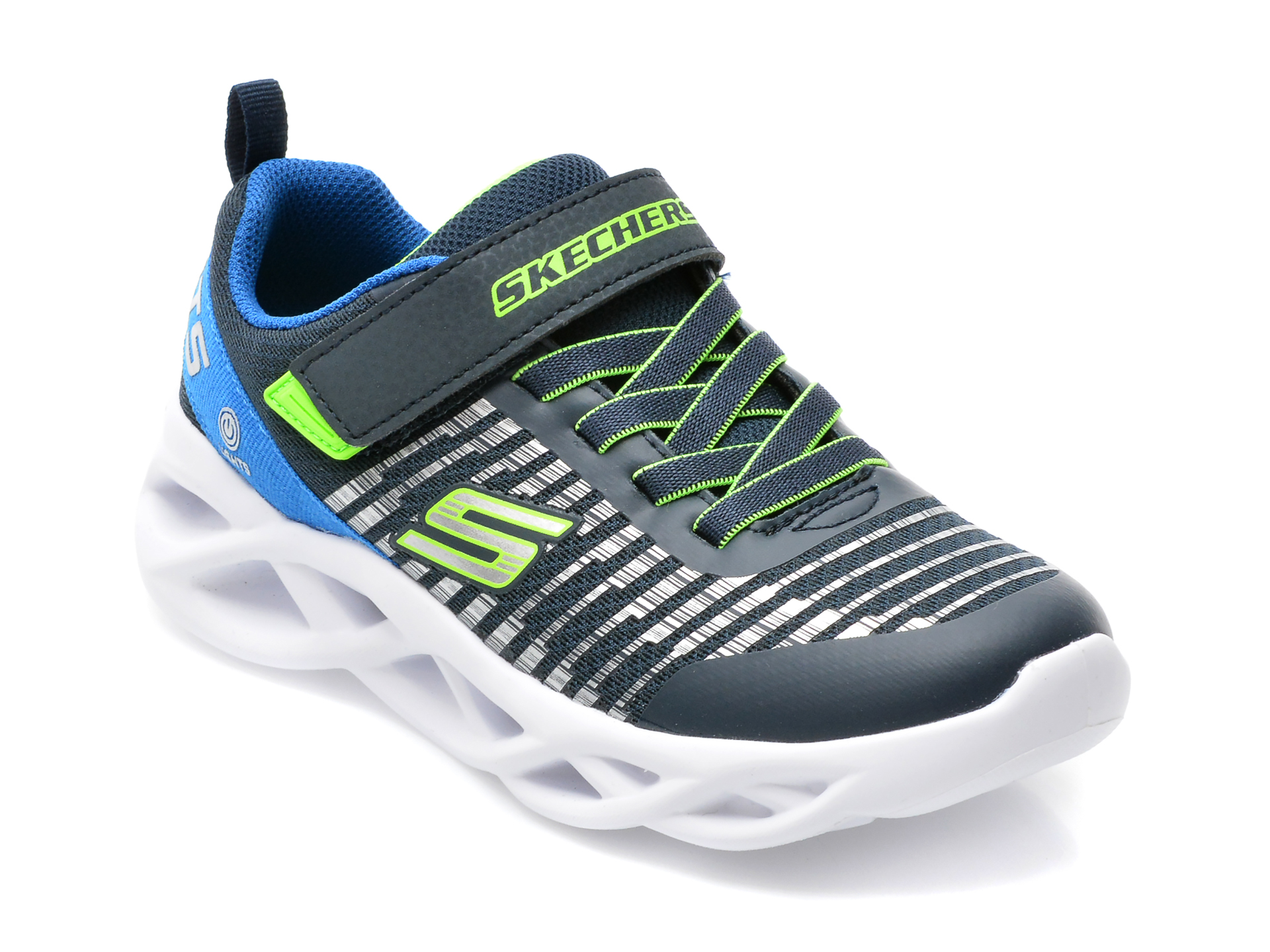 Pantofi sport SKECHERS bleumarin, 401650N, din material textil si piele ecologica