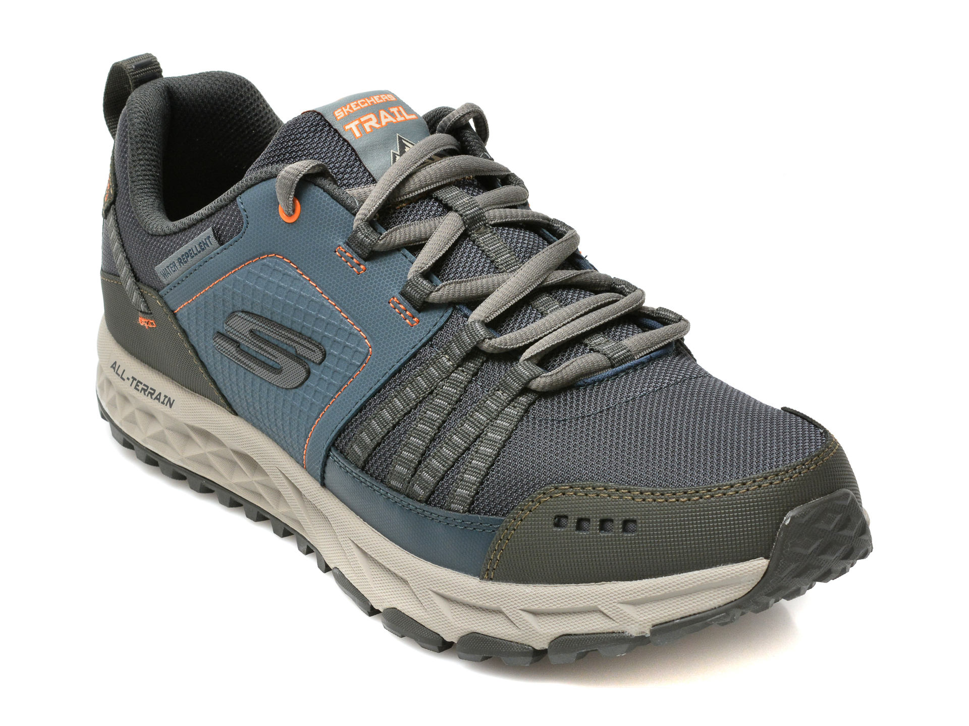 Pantofi sport SKECHERS bleumarin, ESCAPE PLAN, din material textil si piele naturala otter.ro imagine noua 2022