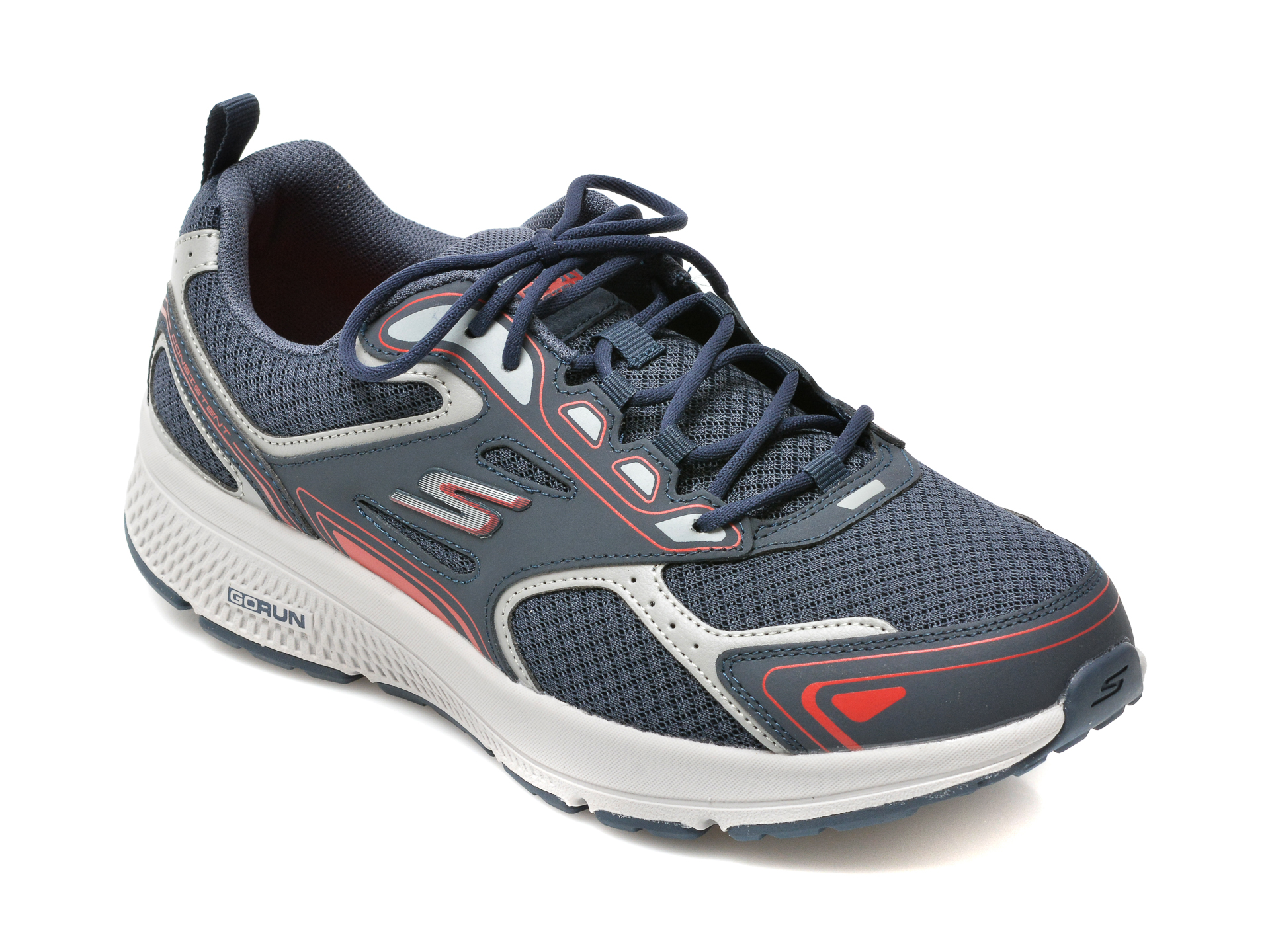 Pantofi sport SKECHERS bleumarin, GO RUN CONSISTENT, din material textil si piele naturala otter.ro