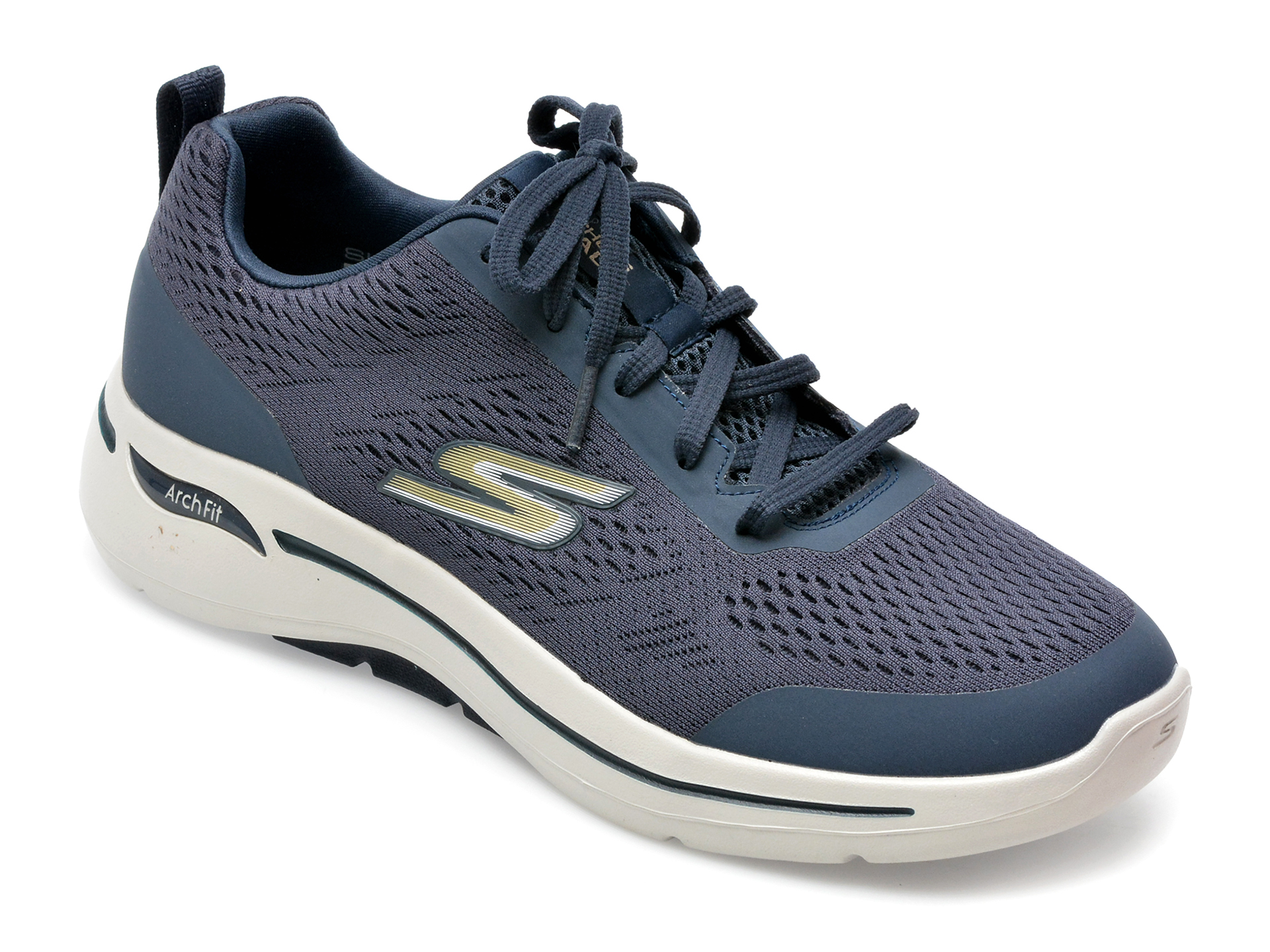 Pantofi sport SKECHERS bleumarin, GO WALK ARCH FIT , din material textil imagine reduceri black friday 2021 /barbati/pantofi