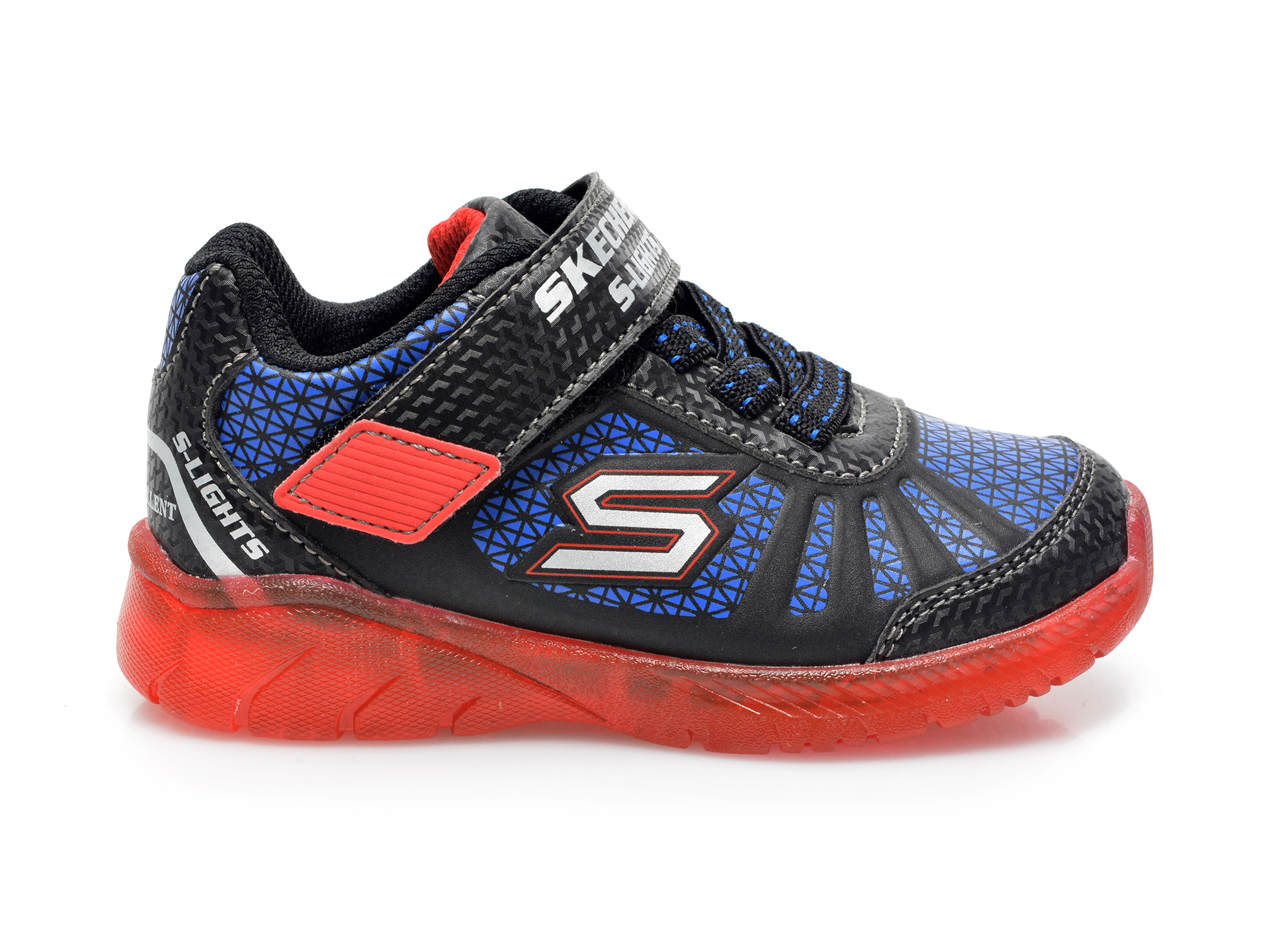 Pantofi sport SKECHERS bleumarin, Illumi-Brights Tuff Track, din piele ecologica - 1