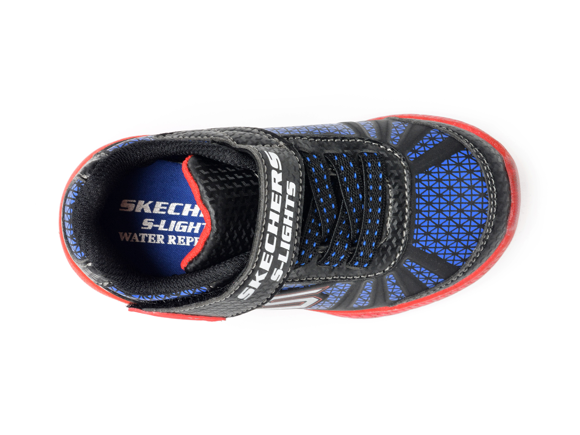 Pantofi sport SKECHERS bleumarin, Illumi-Brights Tuff Track, din piele ecologica - 6