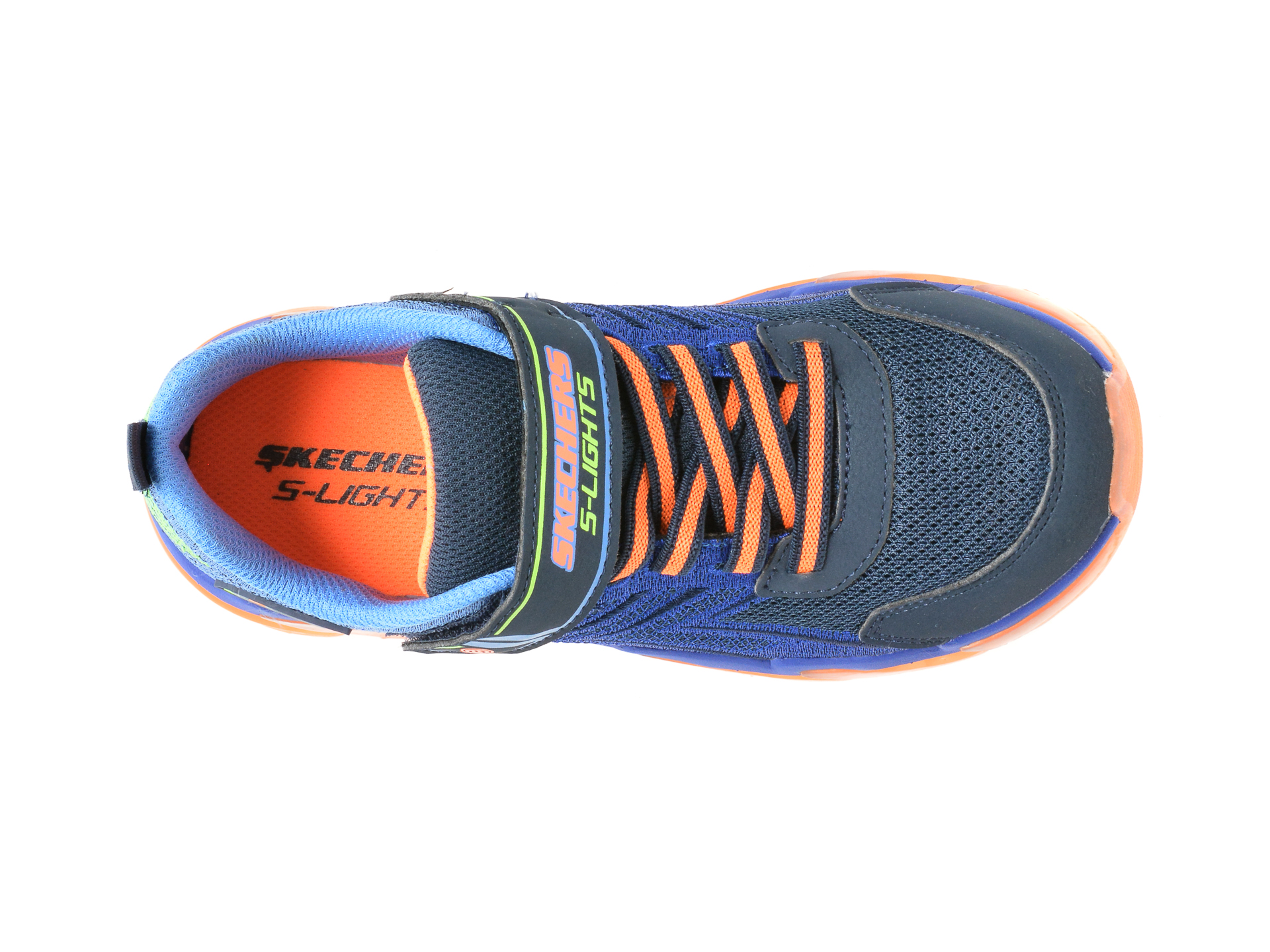 Pantofi sport SKECHERS bleumarin, MEGA-SURGE, din material textil si piele ecologica - 6