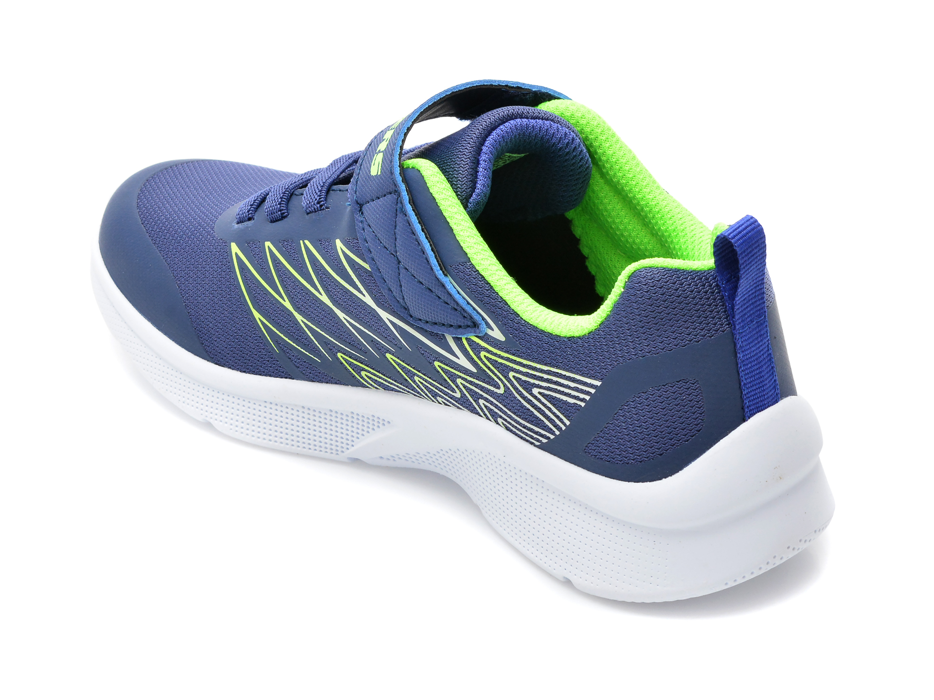 Pantofi sport SKECHERS bleumarin, MICROSPEC , din material textil si piele ecologica - 5