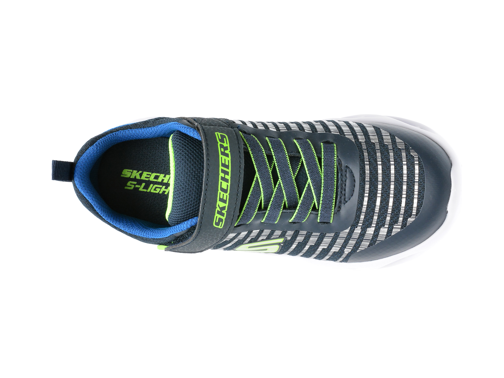 Pantofi sport SKECHERS bleumarin, TWISTY BRIGHTS, din material textil si piele ecologica - 6