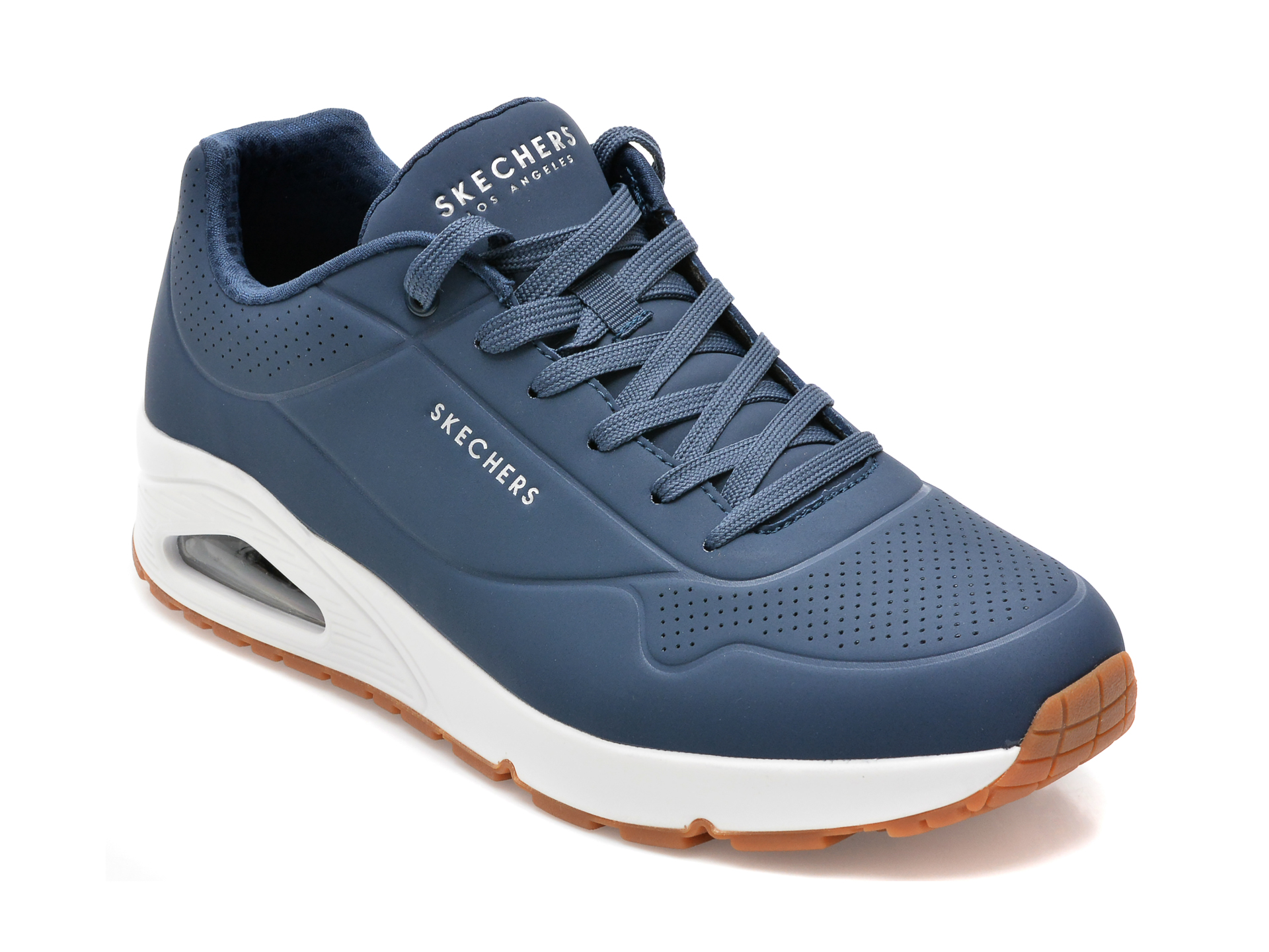 Pantofi sport SKECHERS bleumarin, UNO, din piele ecologica /barbati/pantofi imagine super redus 2022
