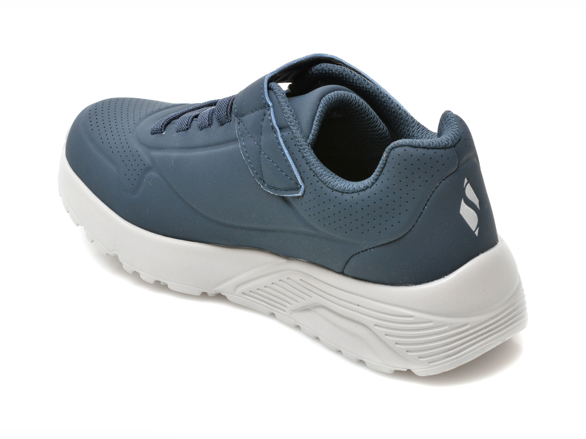 Pantofi sport SKECHERS bleumarin, UNO LITE, din piele ecologica - 5