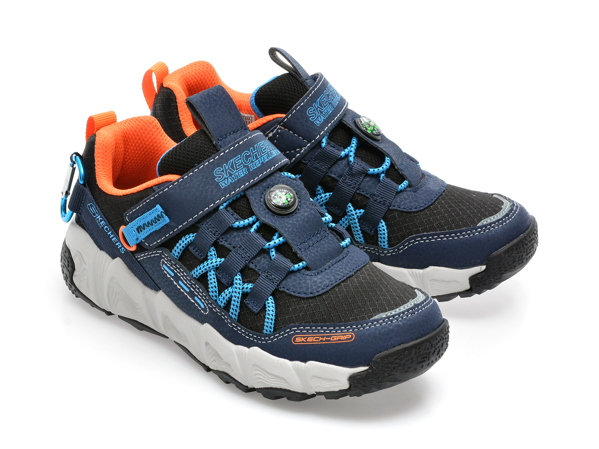 Pantofi sport SKECHERS bleumarin, VELOCITREK, din material textil si piele ecologica - 4
