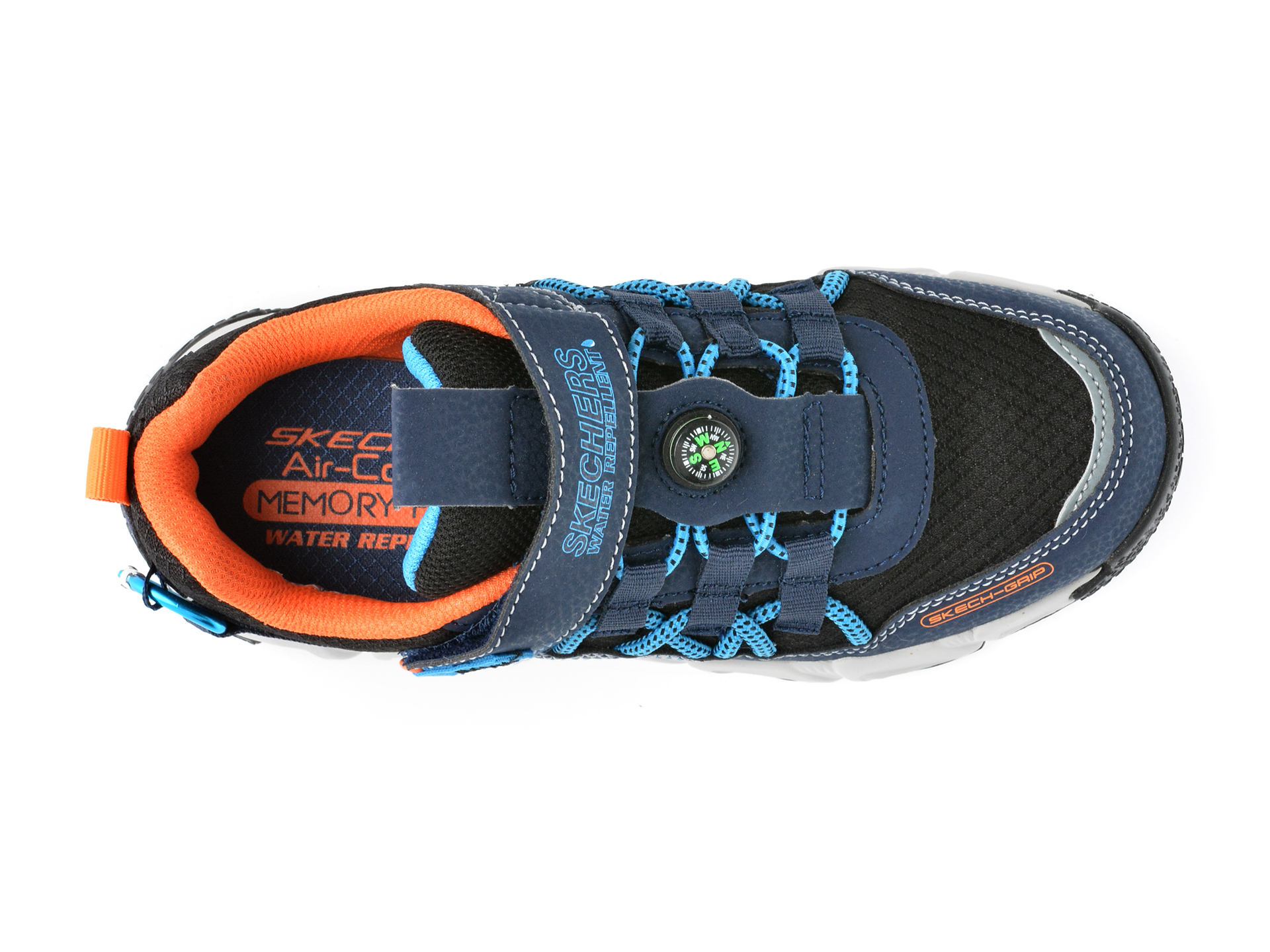 Pantofi sport SKECHERS bleumarin, VELOCITREK, din material textil si piele ecologica - 6