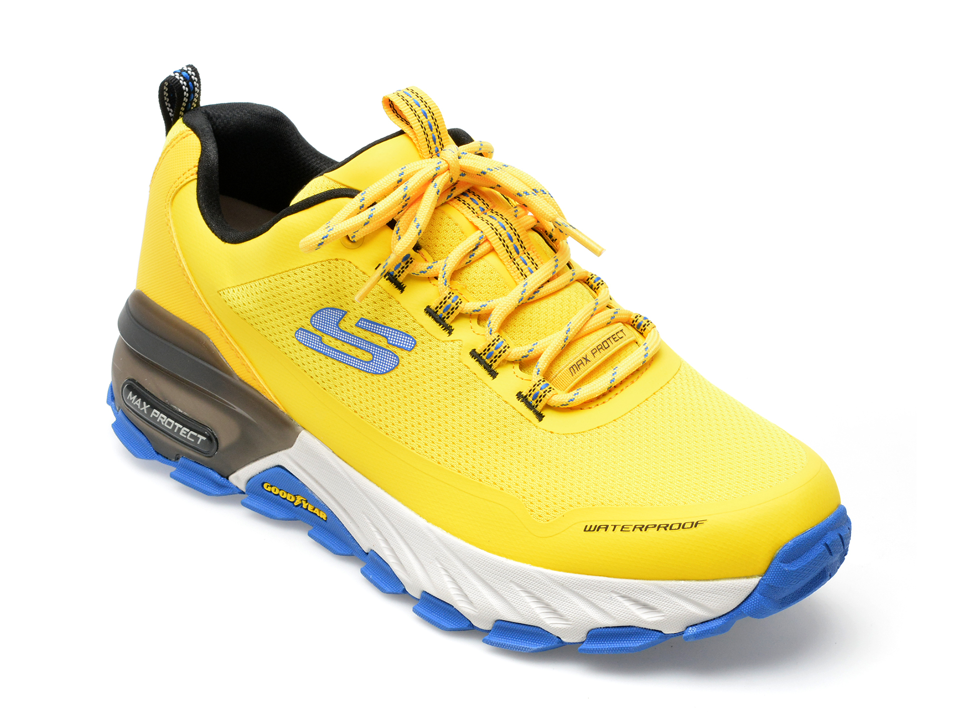 Pantofi sport SKECHERS galbeni, MAX PROTECT, din material textil /barbati/pantofi /barbati/pantofi