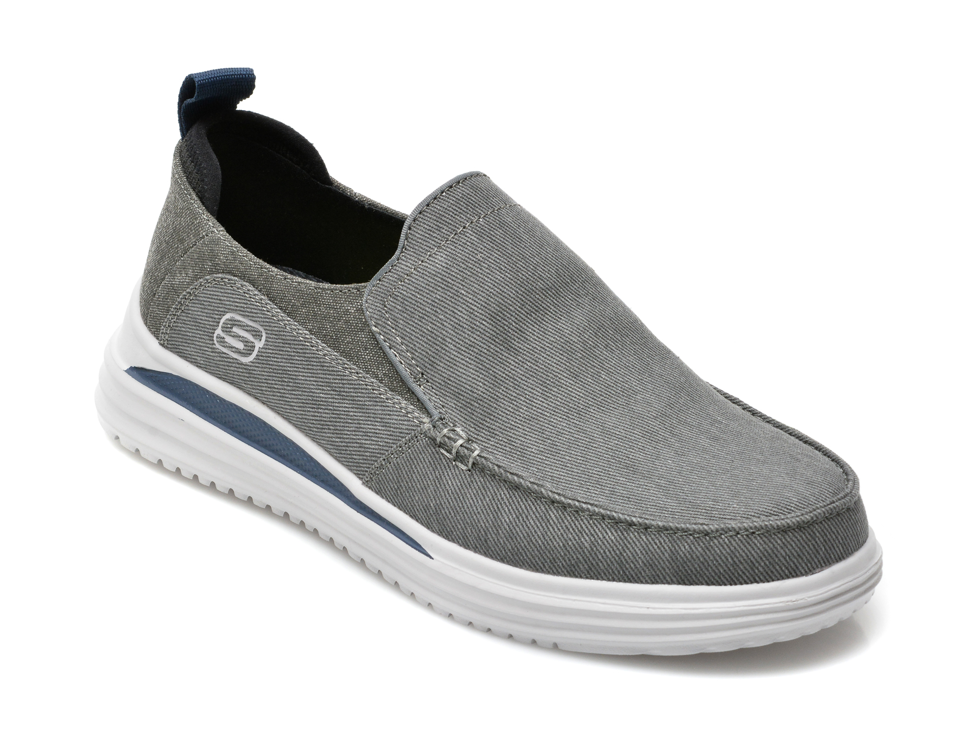 Pantofi sport SKECHERS gri, 204472, din material textil otter imagine noua