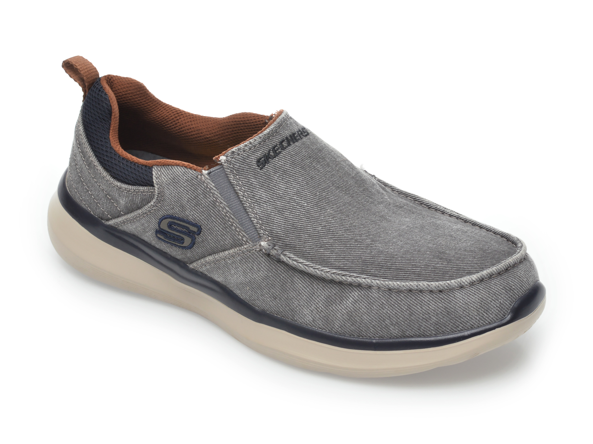 Pantofi sport SKECHERS gri, Delson 2.0 Larwin, din material textil imagine otter.ro