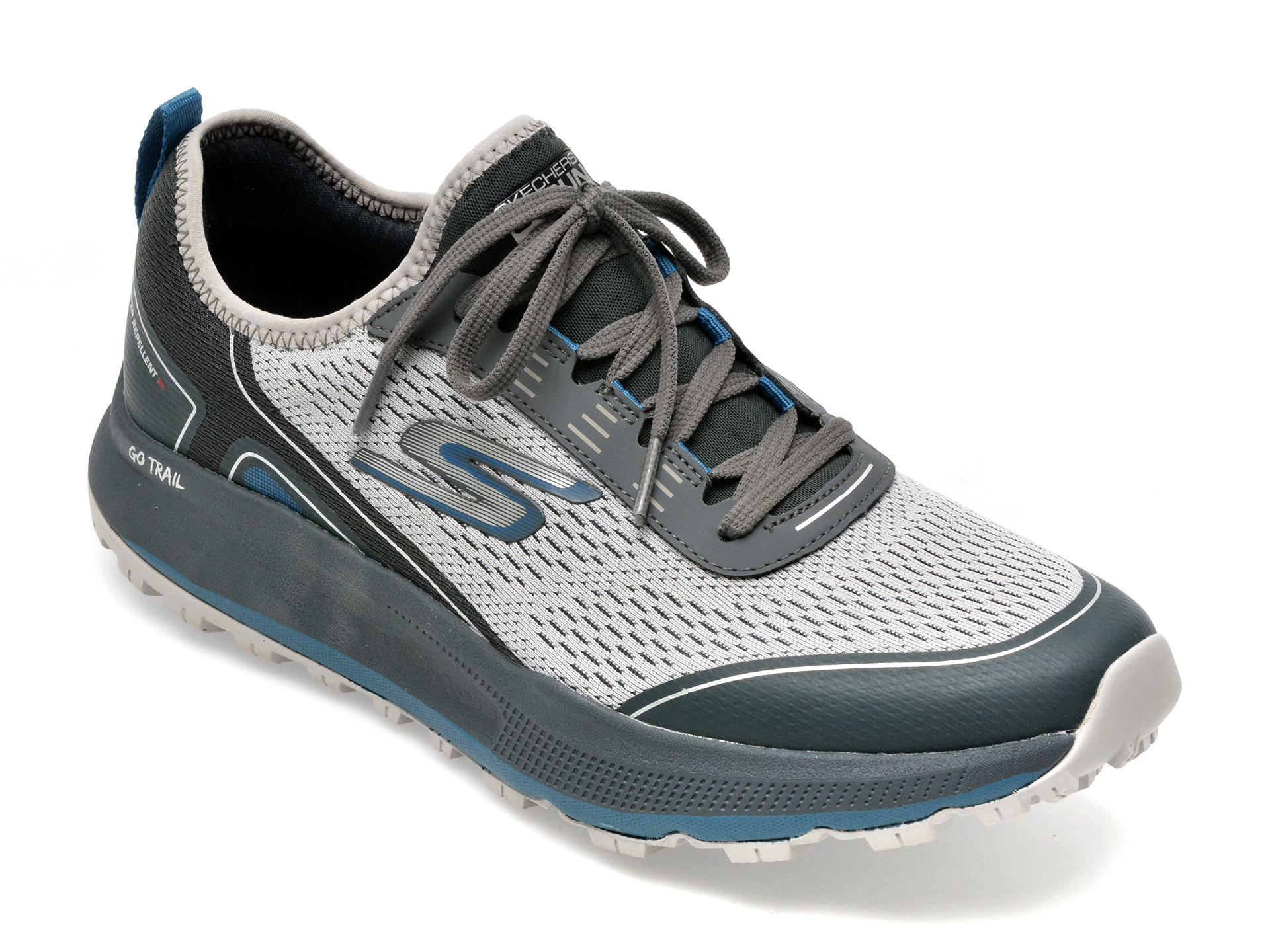 Pantofi sport SKECHERS gri, GO RUN PULSE TRAIL, din material textil