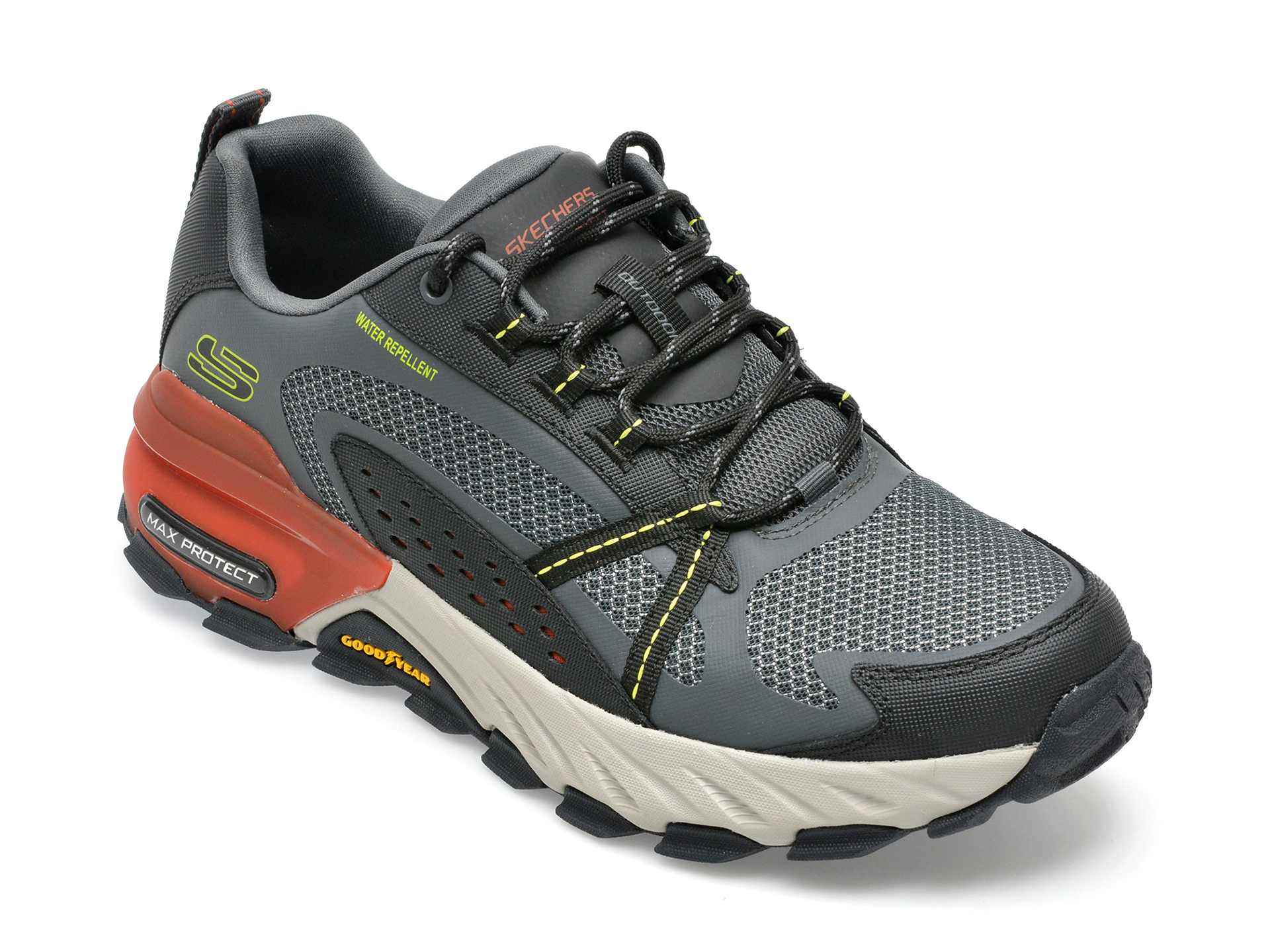Pantofi sport SKECHERS gri, MAX PROTECT, din material textil /barbati/pantofi
