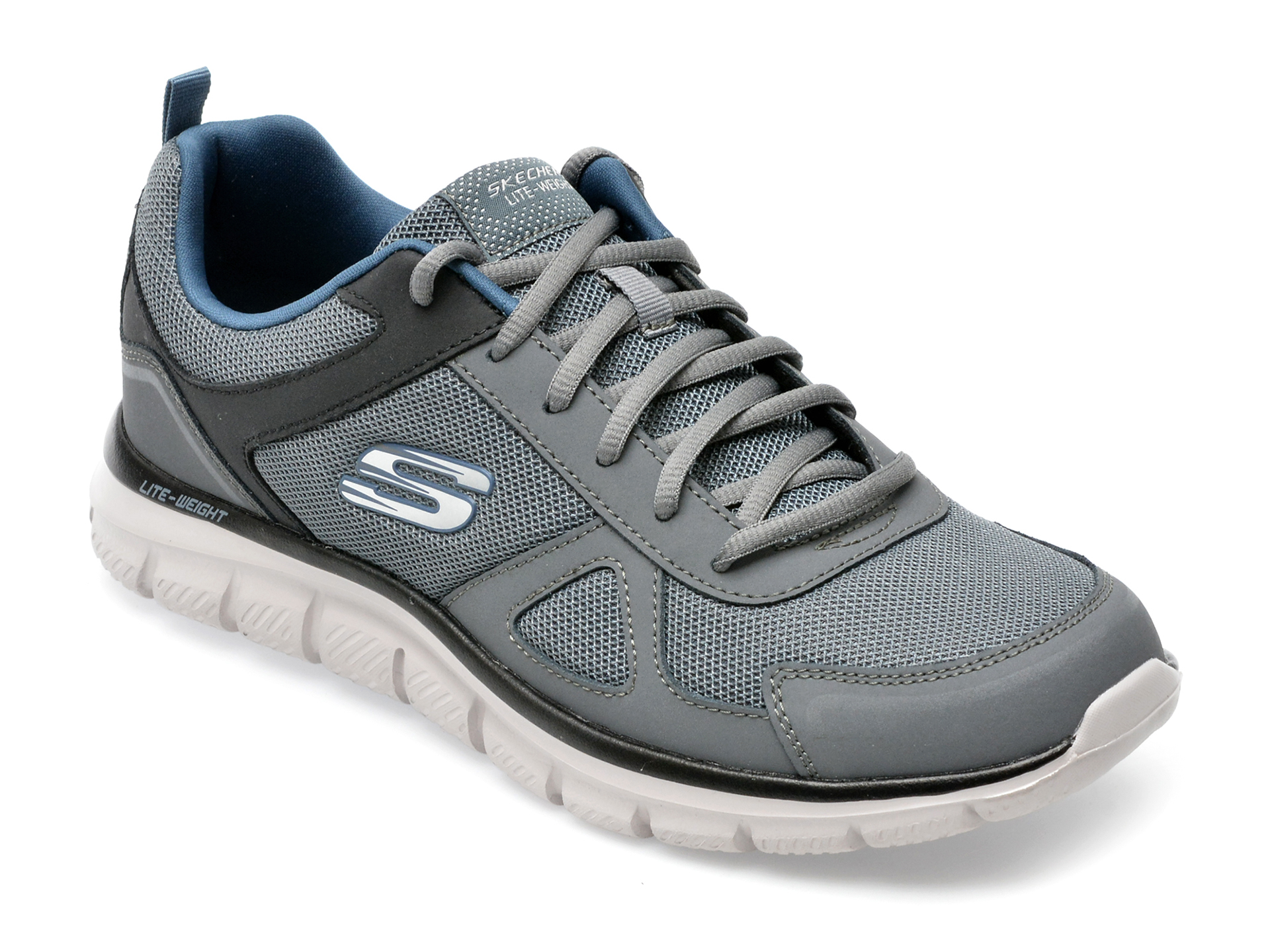 Pantofi sport SKECHERS gri, TRACK, din material textil /barbati/pantofi imagine noua