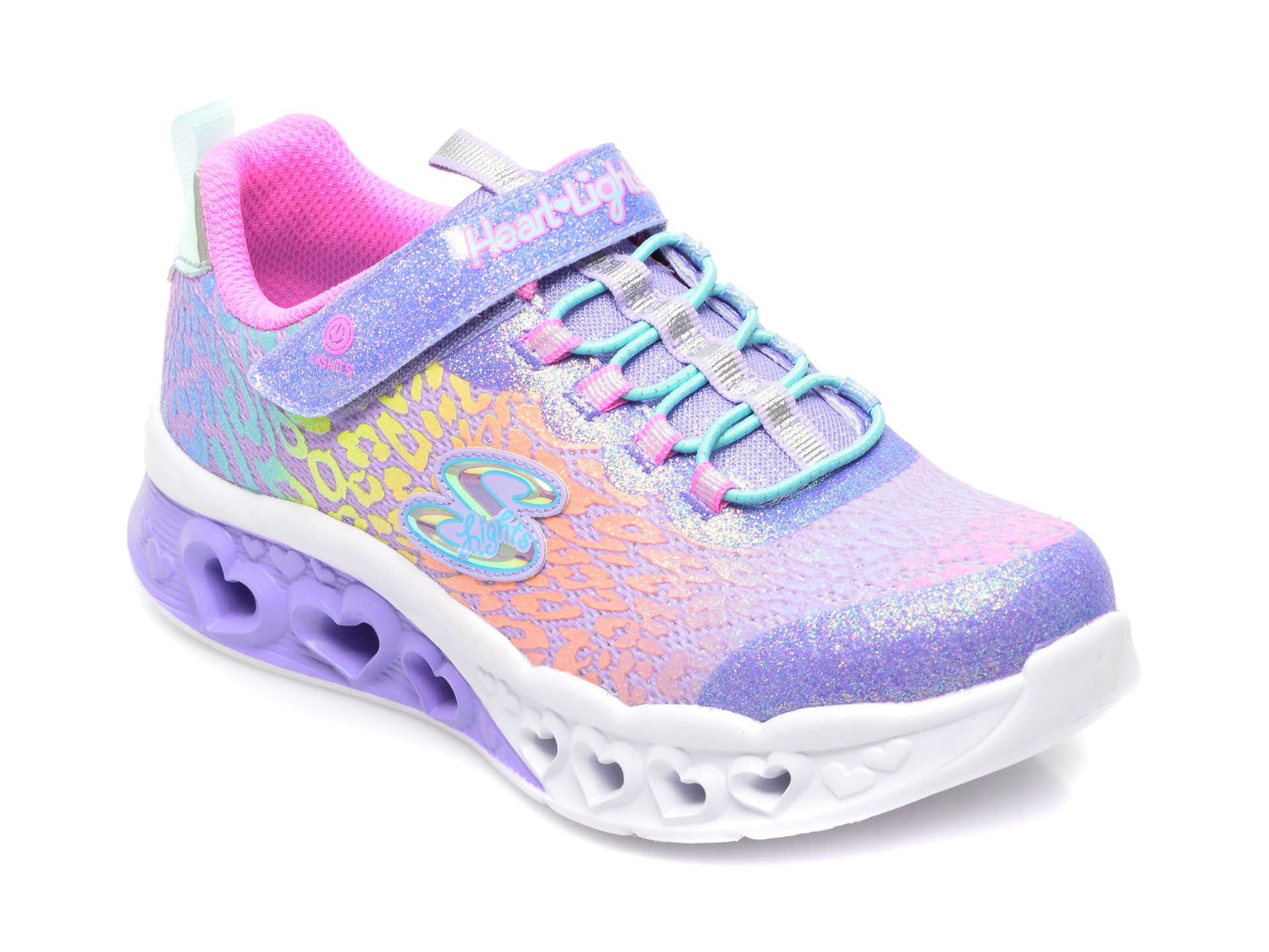 Pantofi sport SKECHERS mov, FLUTTER HEART LIGHTS2314L, din material textil /copii/incaltaminte