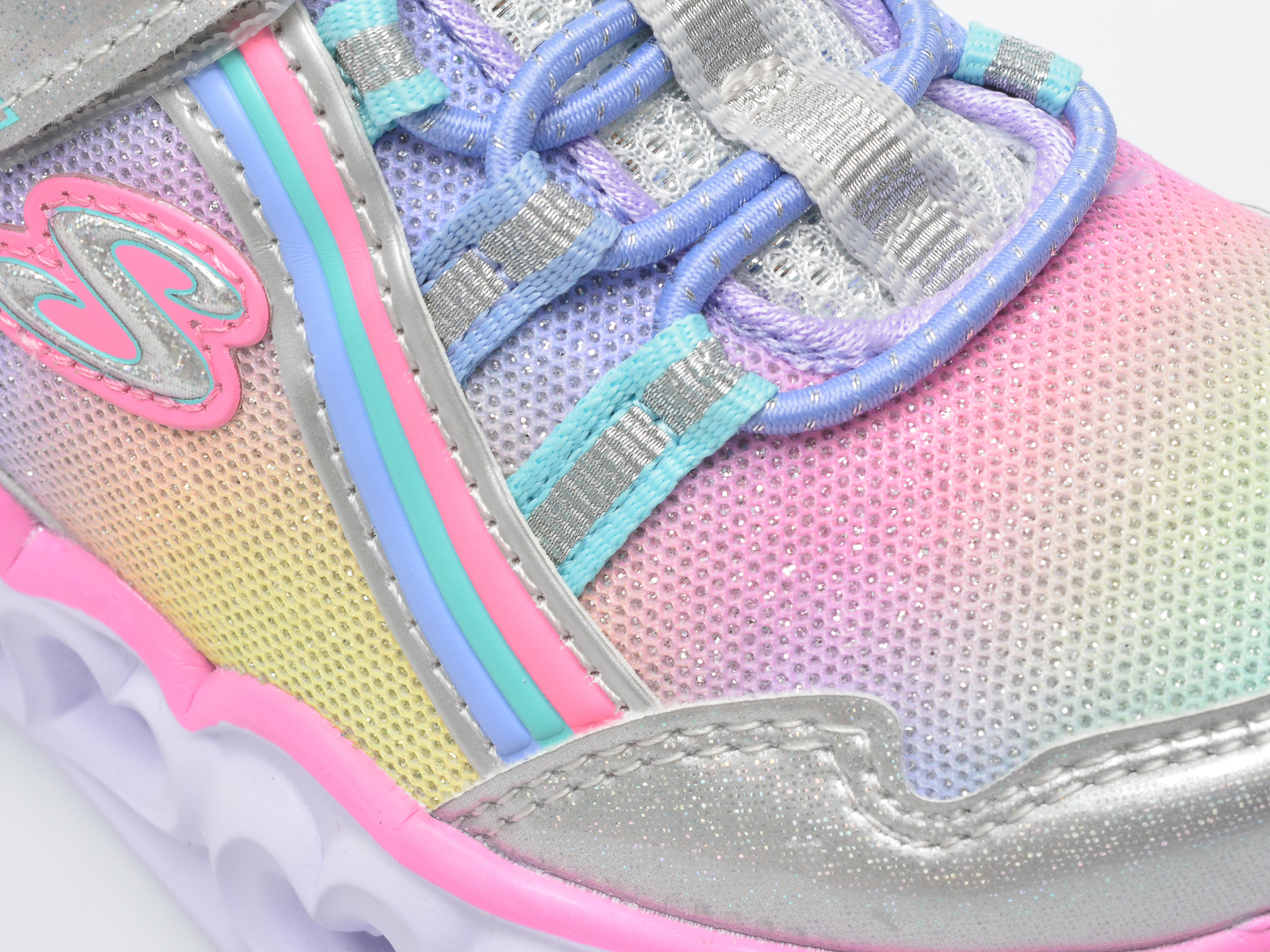 Pantofi sport SKECHERS multicolor, HEART LIGHTS, din piele ecologica - 2