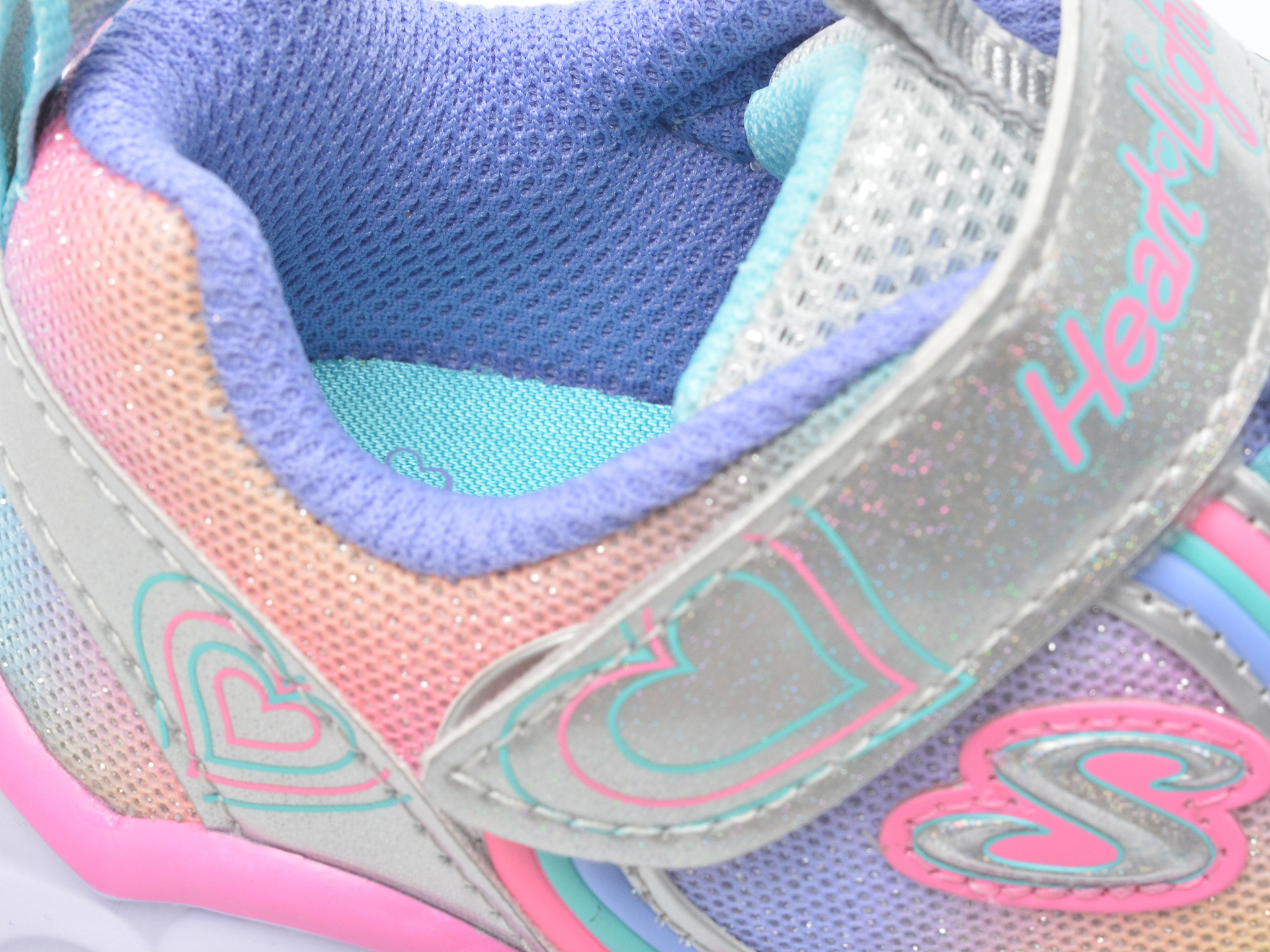 Pantofi sport SKECHERS multicolor, HEART LIGHTS, din piele ecologica - 3