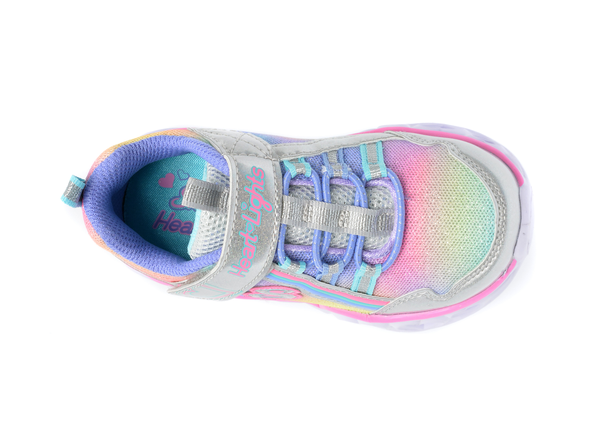 Pantofi sport SKECHERS multicolor, HEART LIGHTS, din piele ecologica - 6