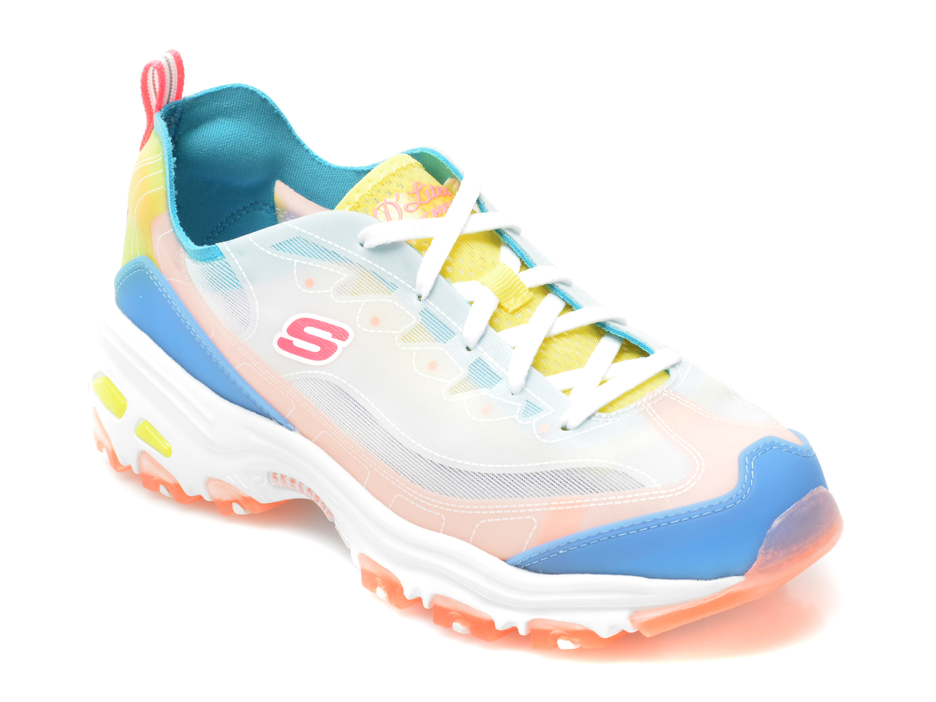 Pantofi sport SKECHERS multicolori, D LITES, din material textil otter imagine noua