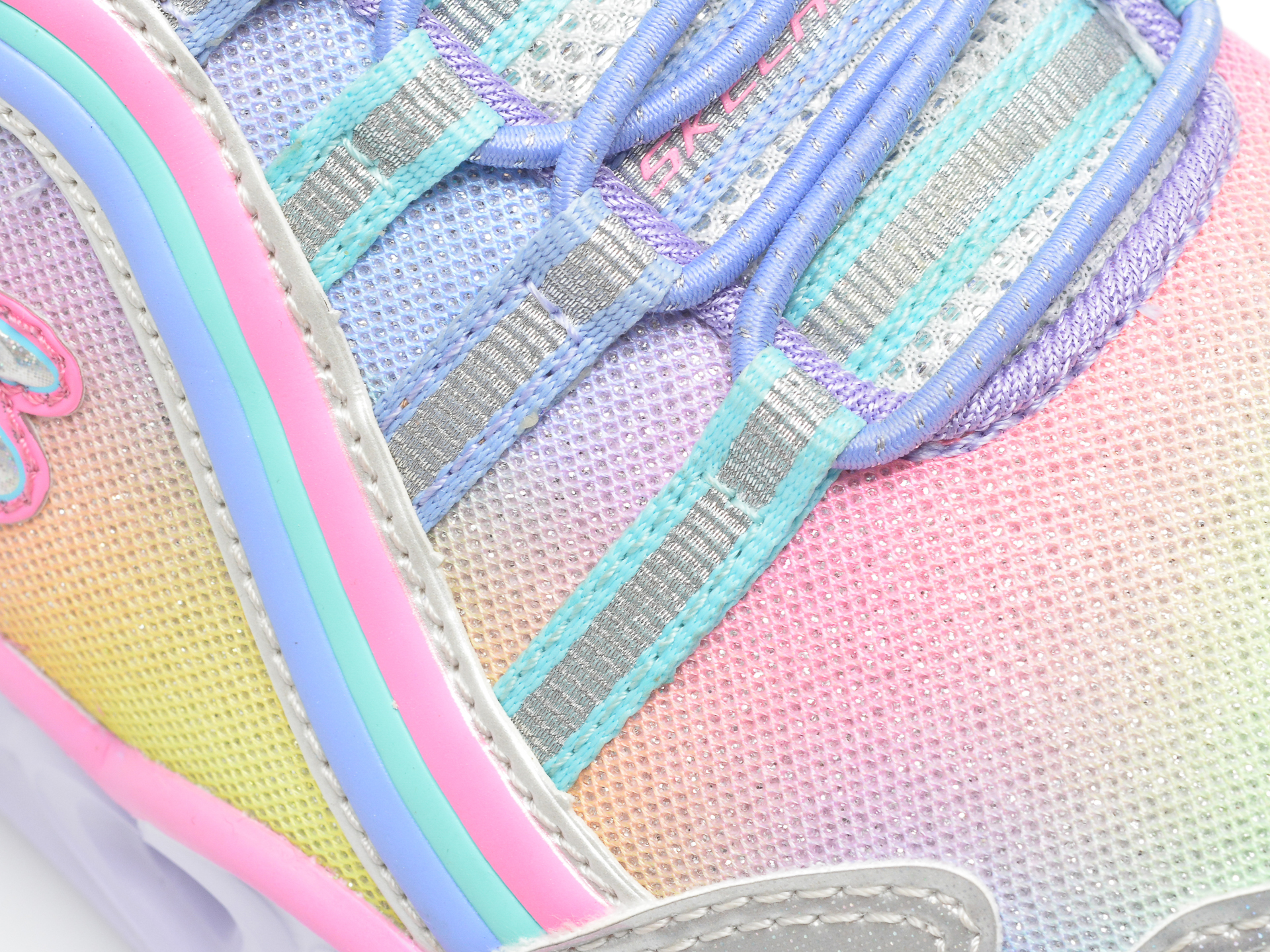 Pantofi sport SKECHERS multicolori, HEART LIGHTS, din material textil si piele ecologica - 2