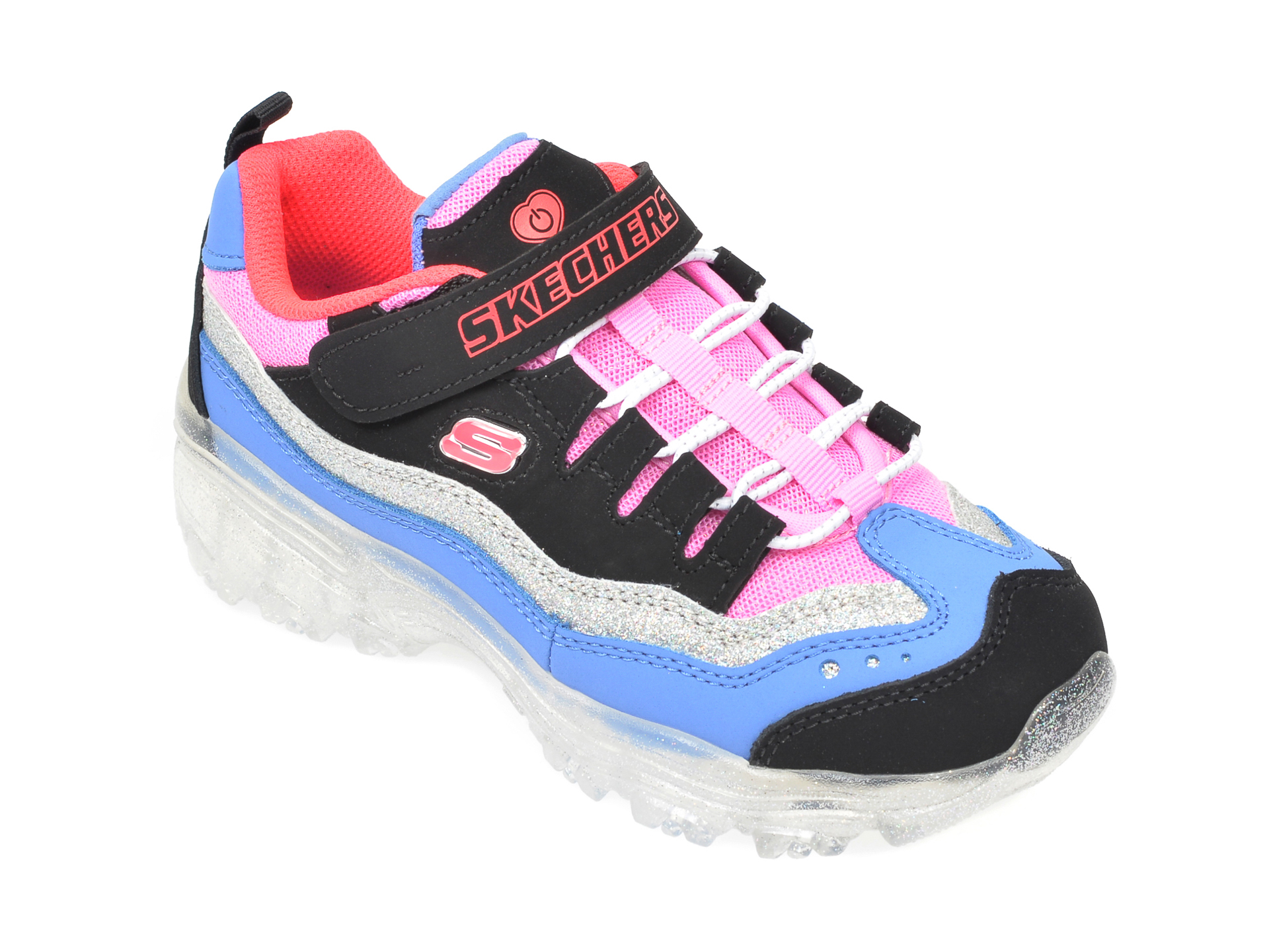 Pantofi sport SKECHERS multicolori, Ice Dlites Snow Spark, din piele naturala