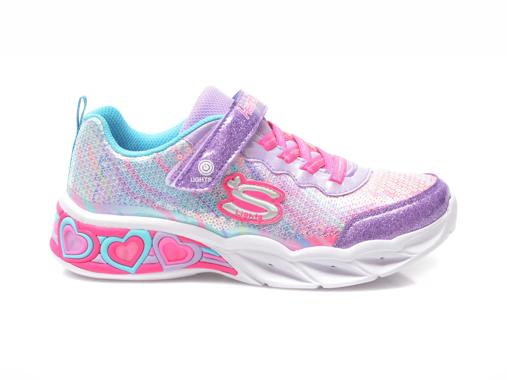 Pantofi sport SKECHERS multicolori, SWEETHEART LIGHTS2313L, din material textil - 1