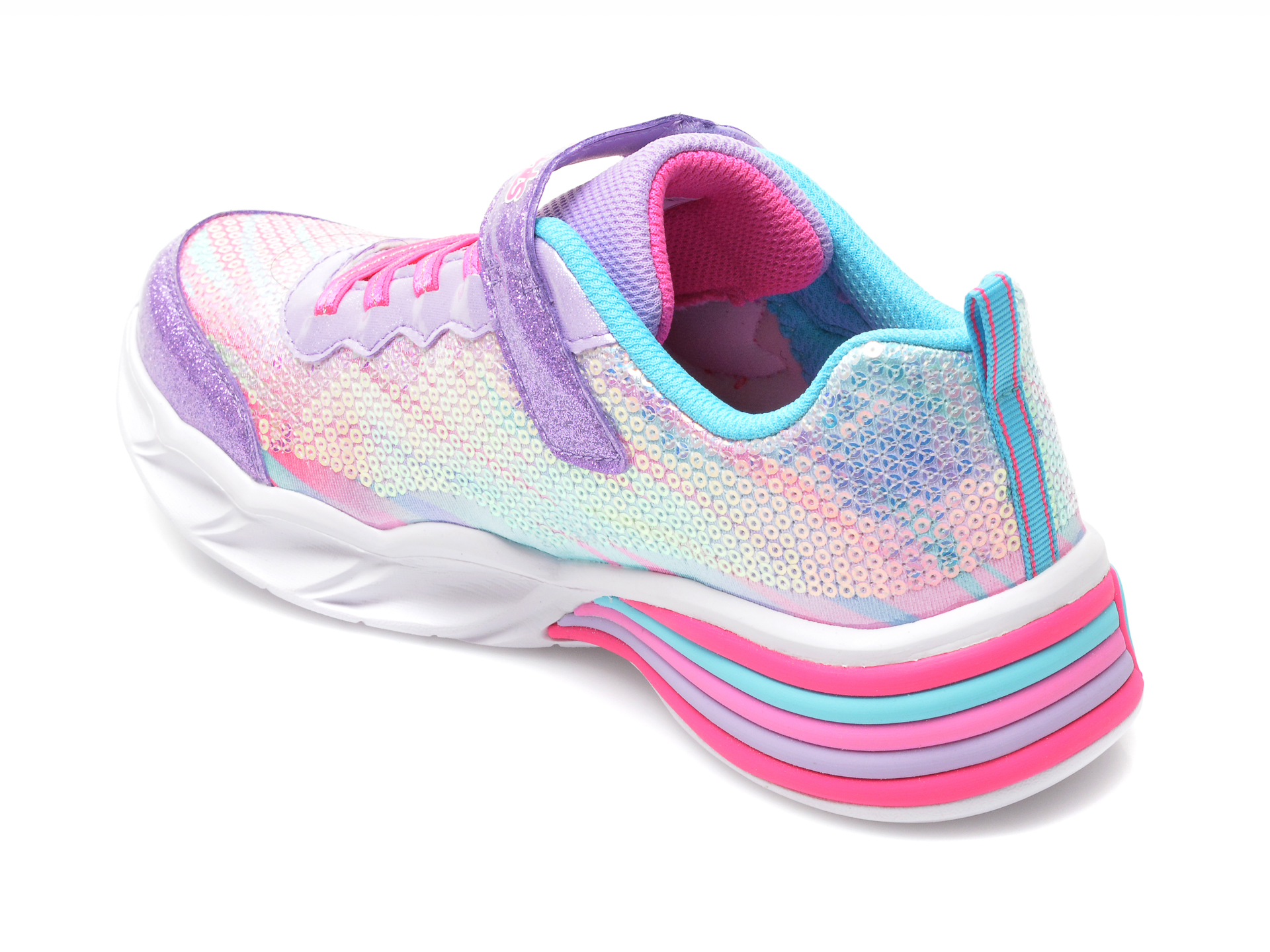 Pantofi sport SKECHERS multicolori, SWEETHEART LIGHTS2313L, din material textil - 5