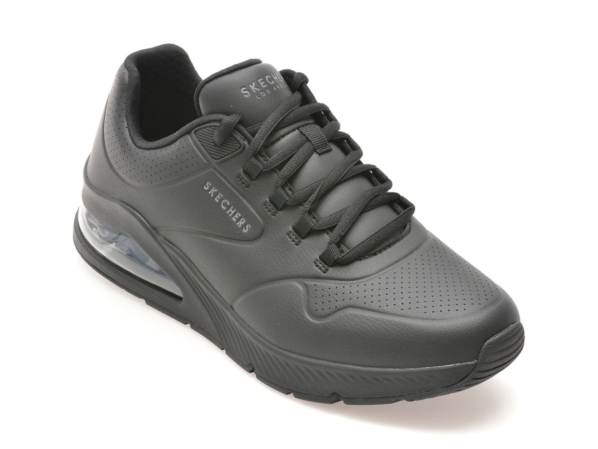 Pantofi sport SKECHERS negri, 232181, din piele ecologica