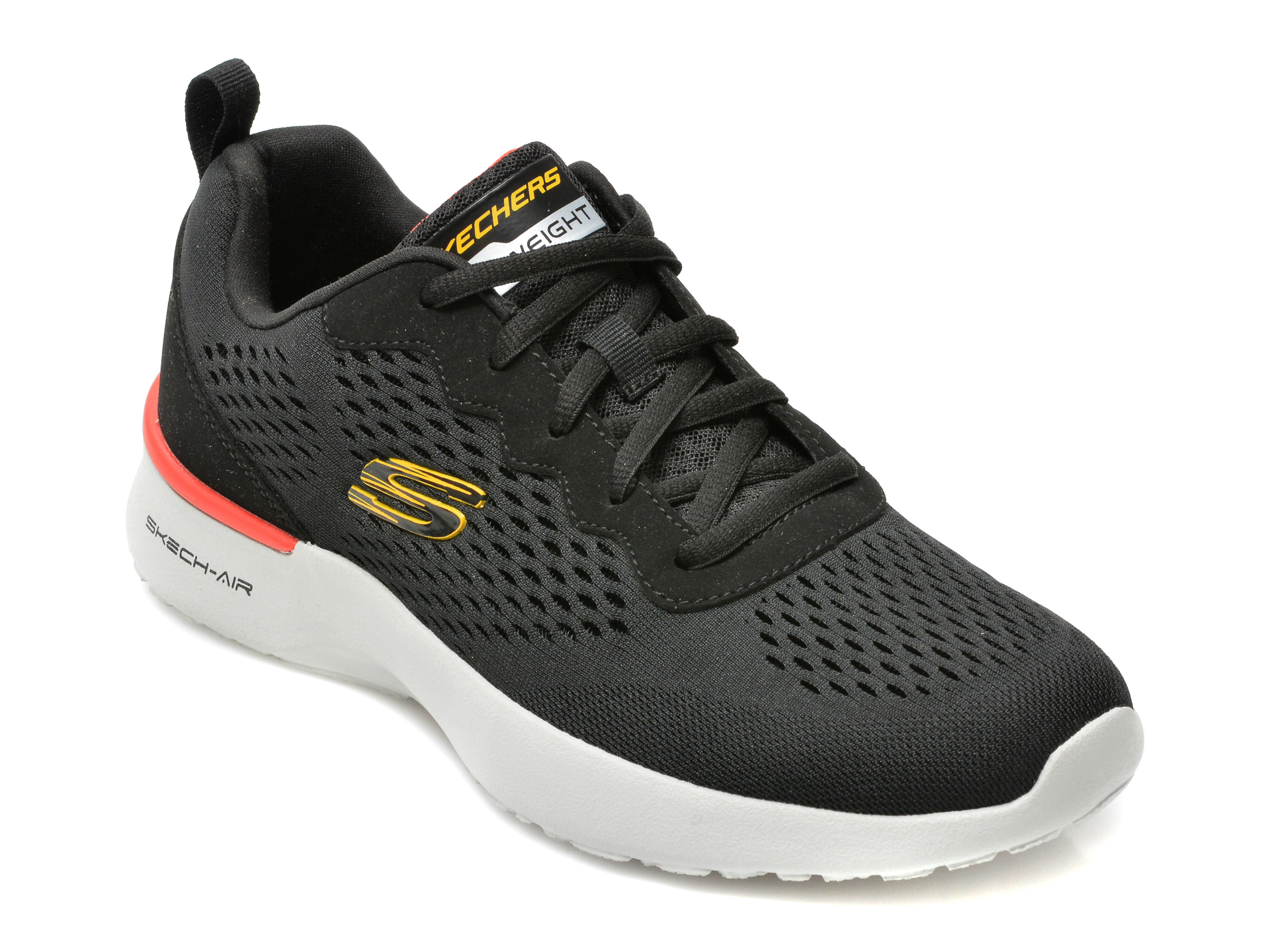 Pantofi sport SKECHERS negri, 232291, din material textil otter imagine noua