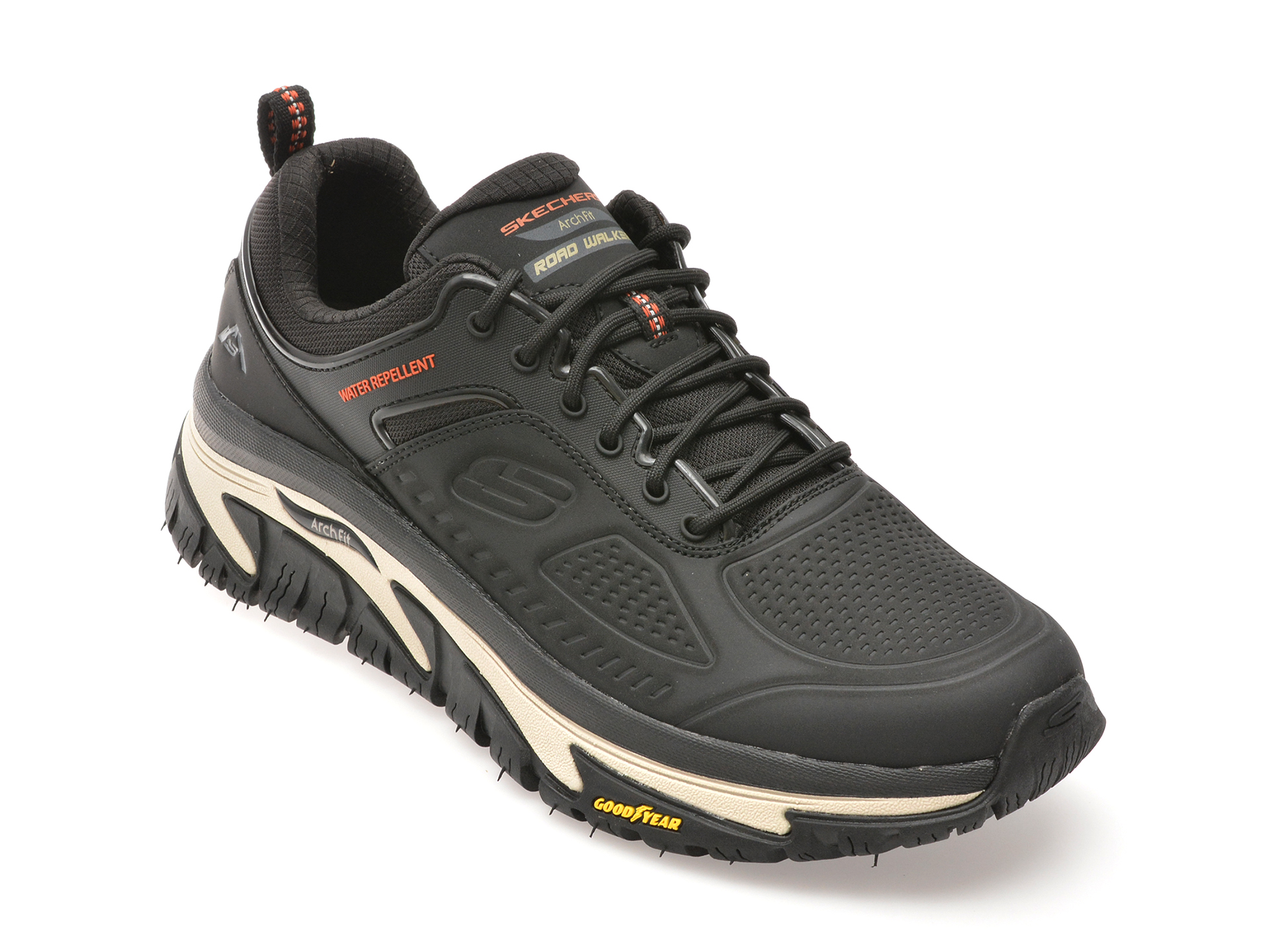 Pantofi sport SKECHERS negri, 237333, din piele naturala