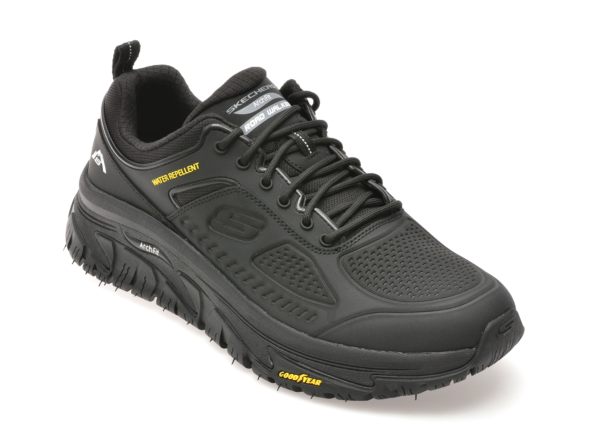 Pantofi sport SKECHERS negri, 237333, din piele naturala