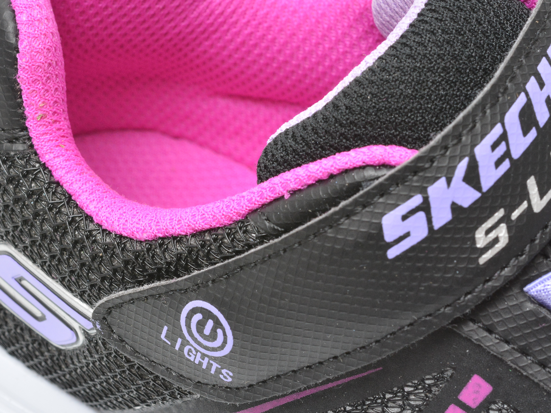 Pantofi sport SKECHERS negri, 302302L, din material textil si piele ecologica - 3