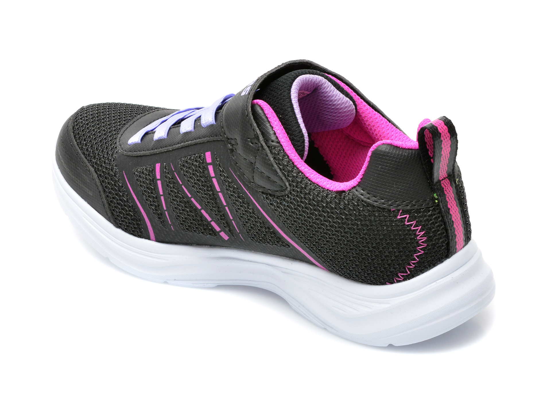 Pantofi sport SKECHERS negri, 302302L, din material textil si piele ecologica - 5