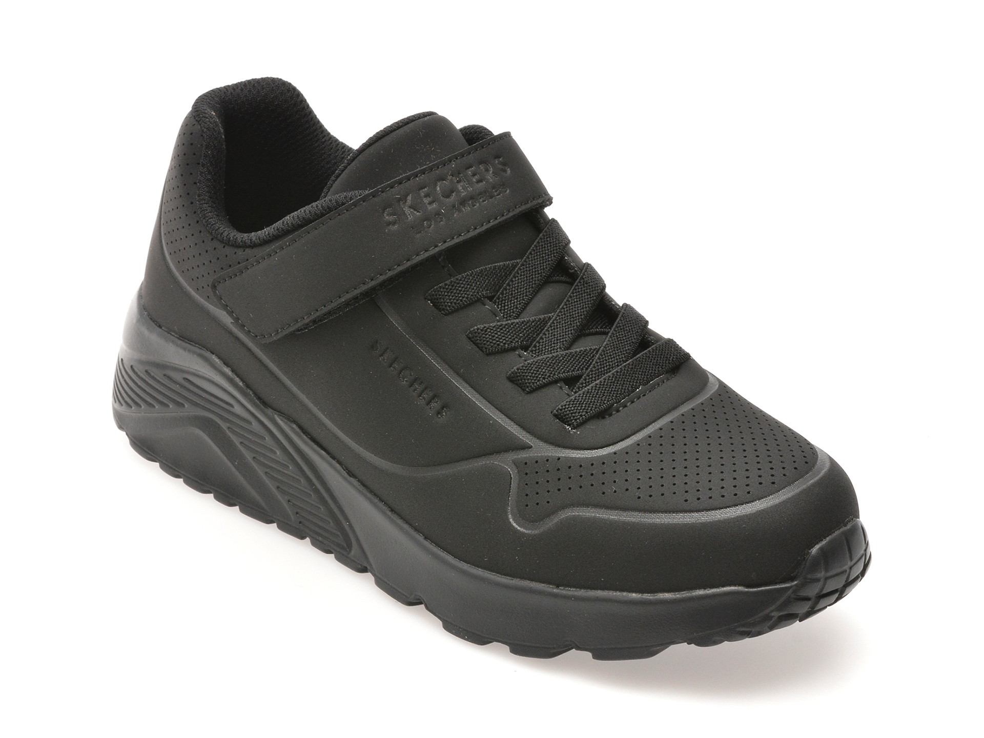 Pantofi sport SKECHERS negri, 403695L, din piele ecologica