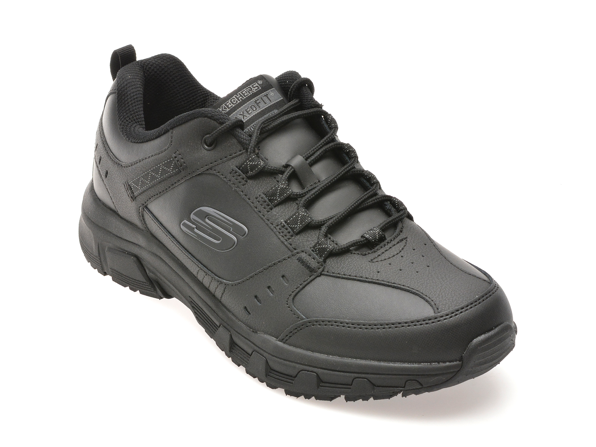 Pantofi sport SKECHERS negri, 51896, din piele ecologica