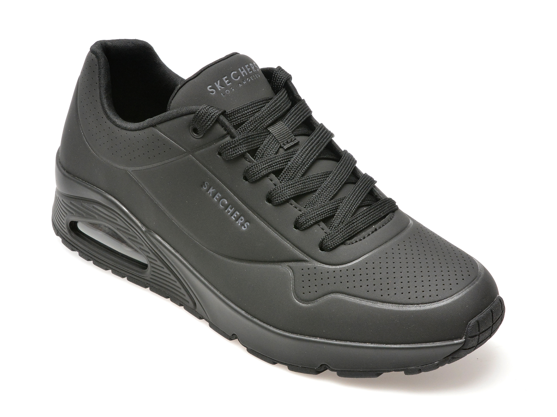 Pantofi Sport SKECHERS negri, 52458, din piele ecologica