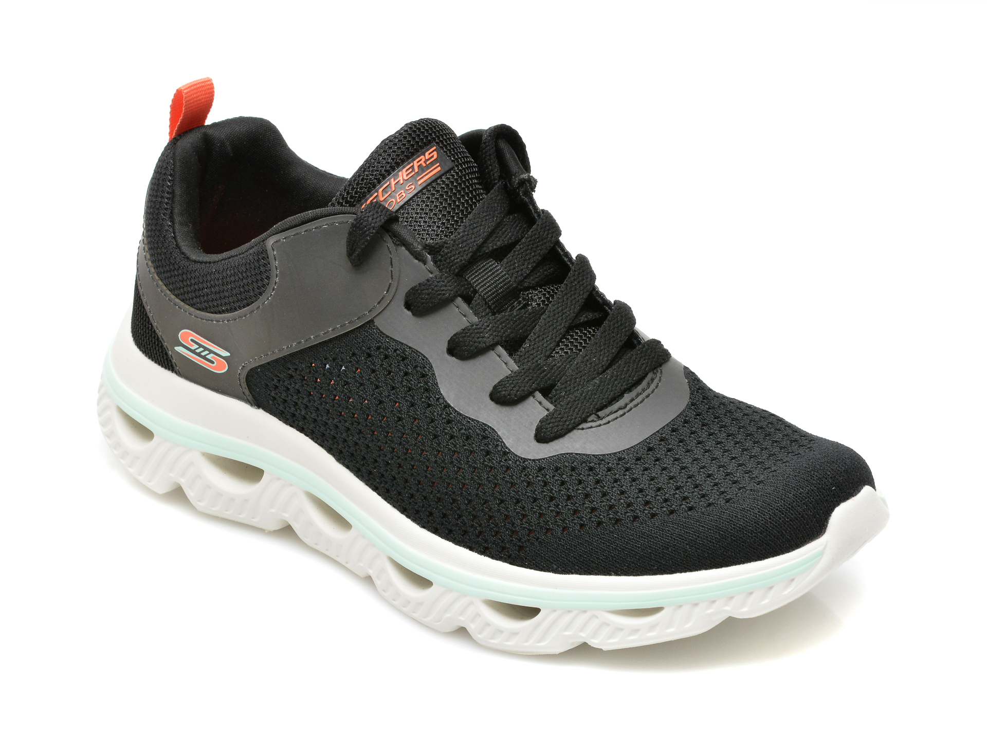 Pantofi sport SKECHERS negri, ARC WAVES, din material textil otter imagine noua