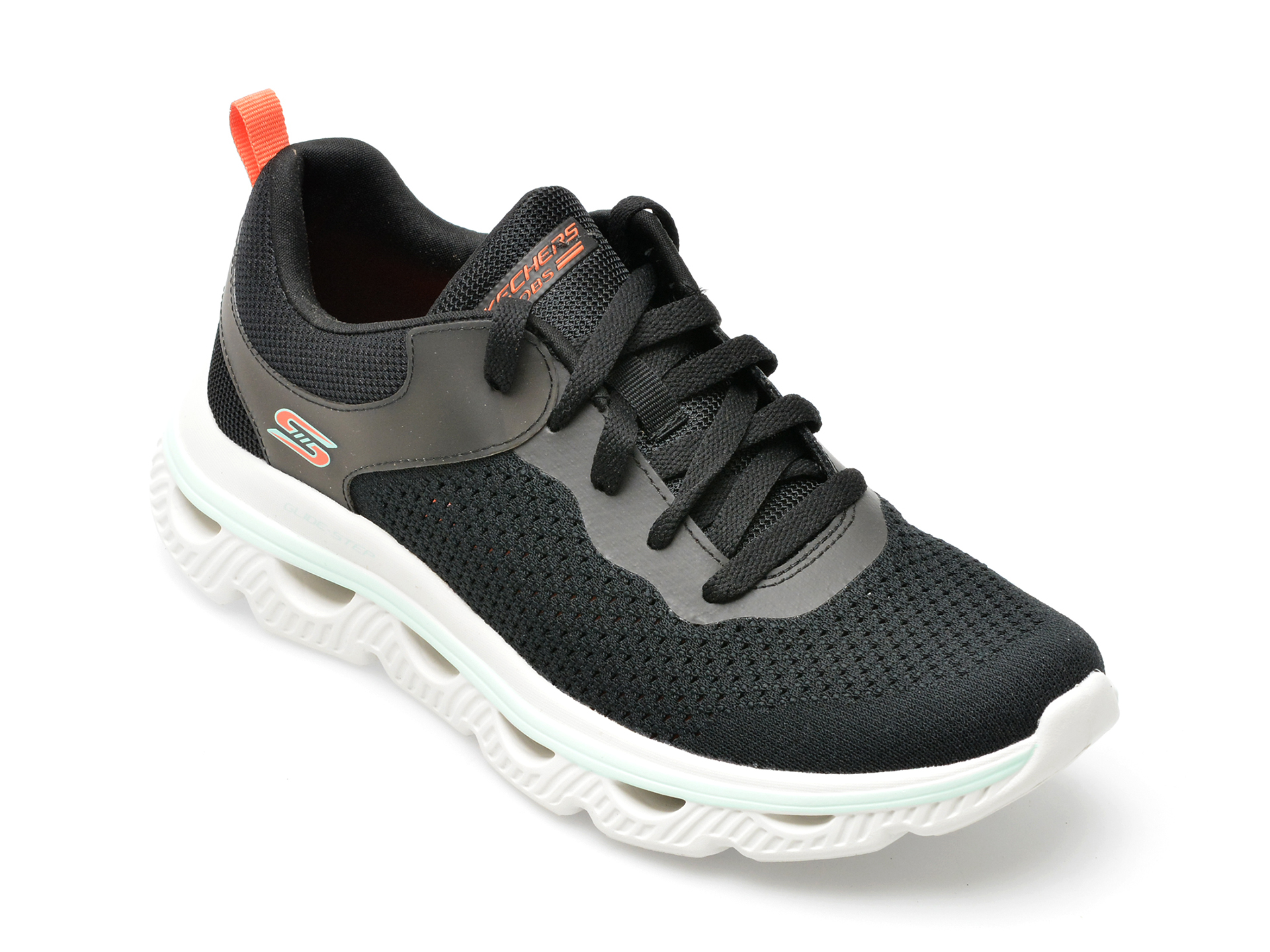 Pantofi sport SKECHERS negri, ARC WAVES, din material textil /femei/pantofi