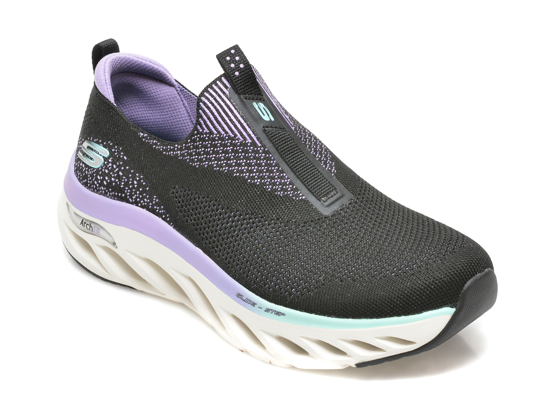Pantofi sport SKECHERS negri, ARCH FIT GLIDE-STEP, din material textil 2023 ❤️ Pret Super Black Friday otter.ro imagine noua 2022