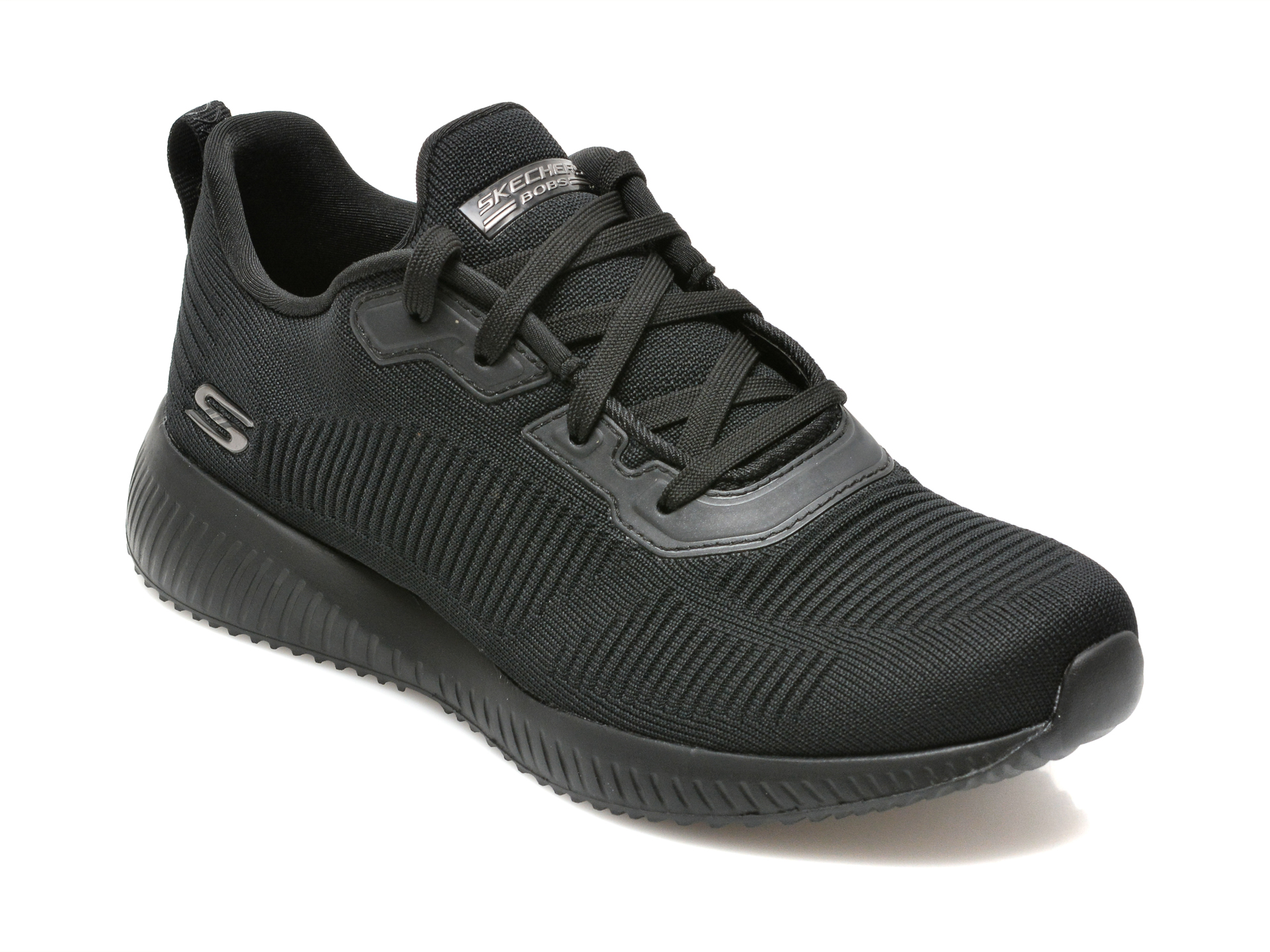 Pantofi sport SKECHERS negri, BOBS SQUAD, din material textil otter imagine noua