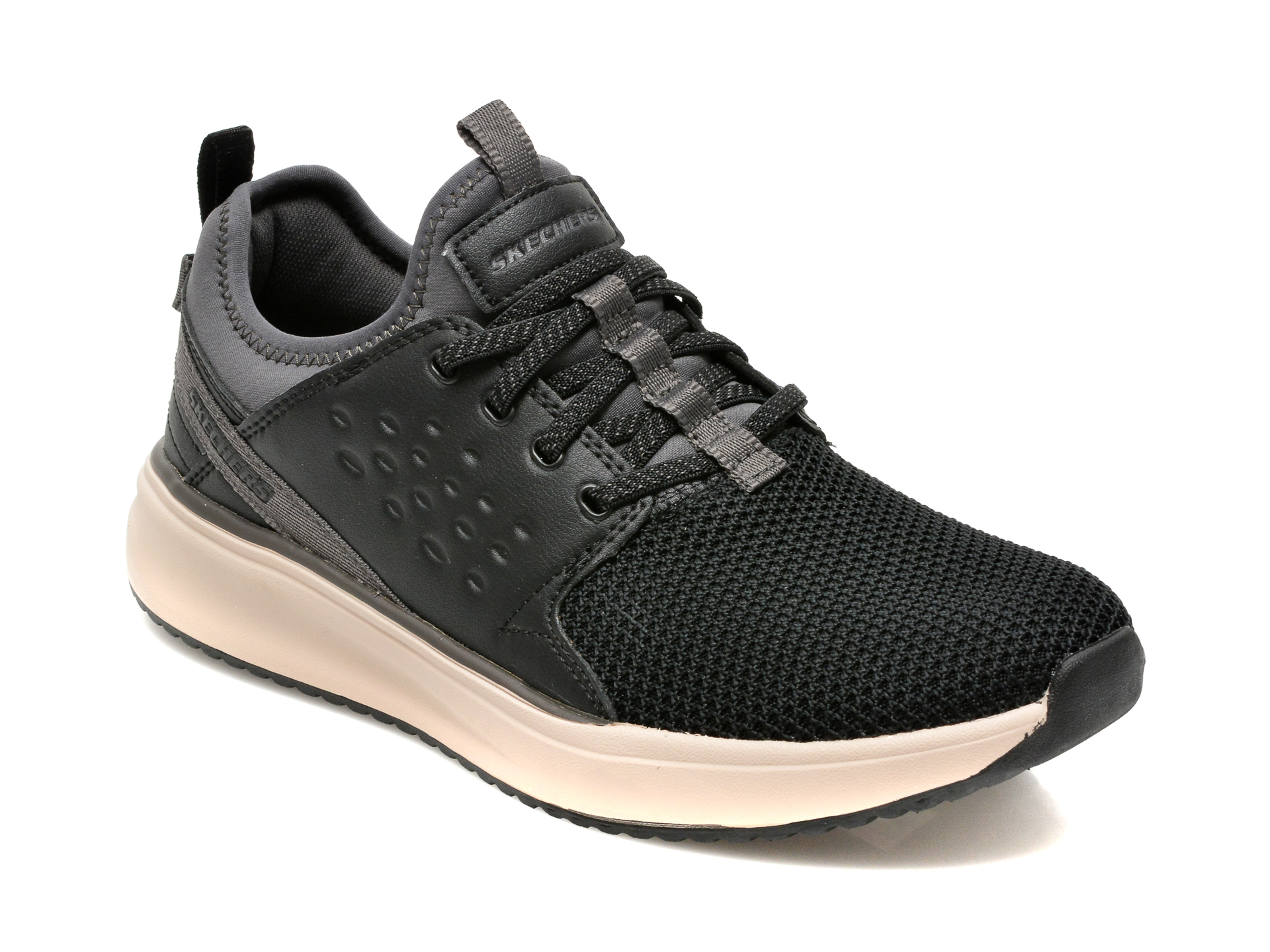 Pantofi sport SKECHERS negri, CROWDER, din material textil otter imagine noua