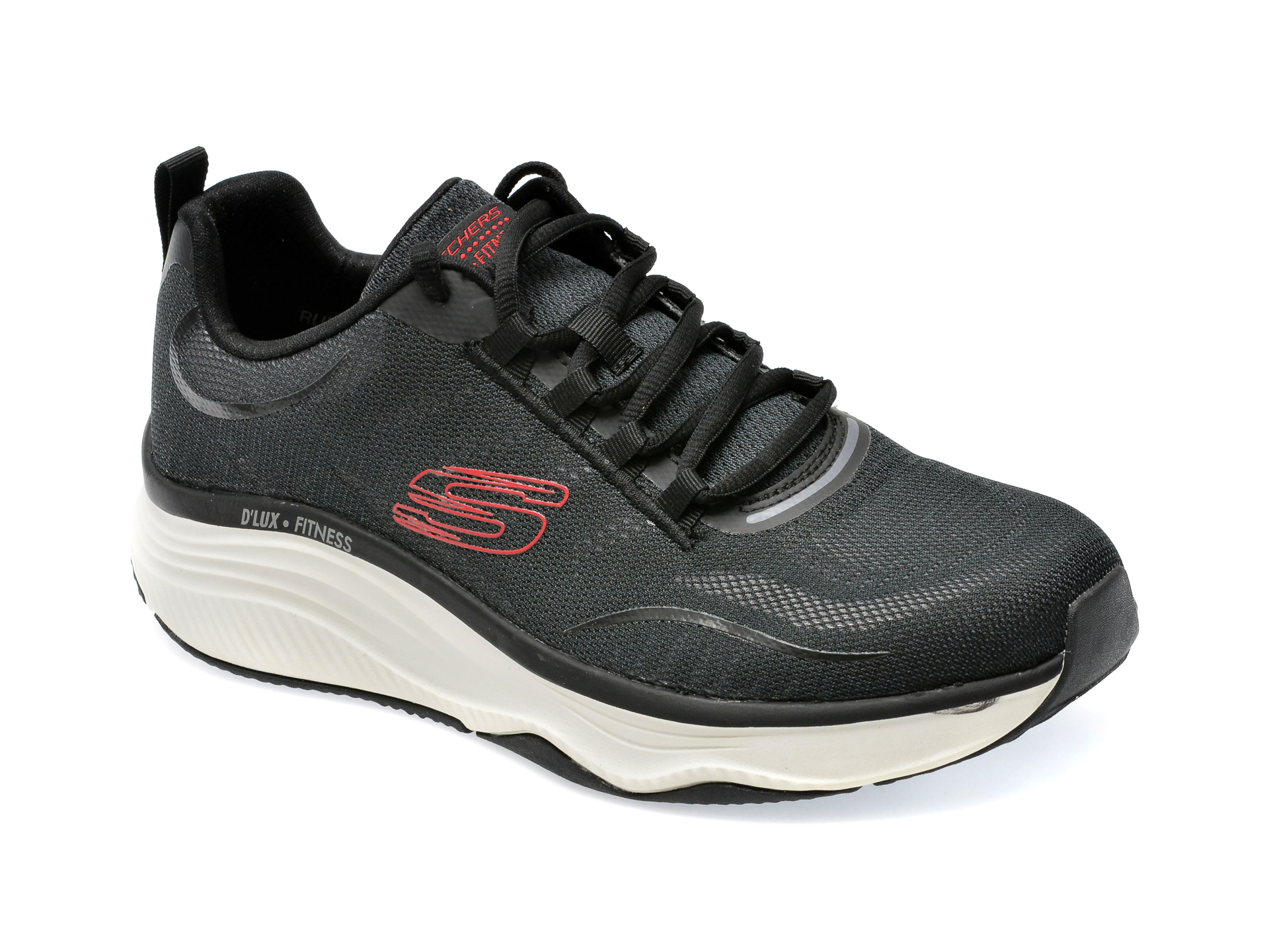 Pantofi sport SKECHERS negri, D LUX FITNESS, din material textil /barbati/pantofi imagine noua