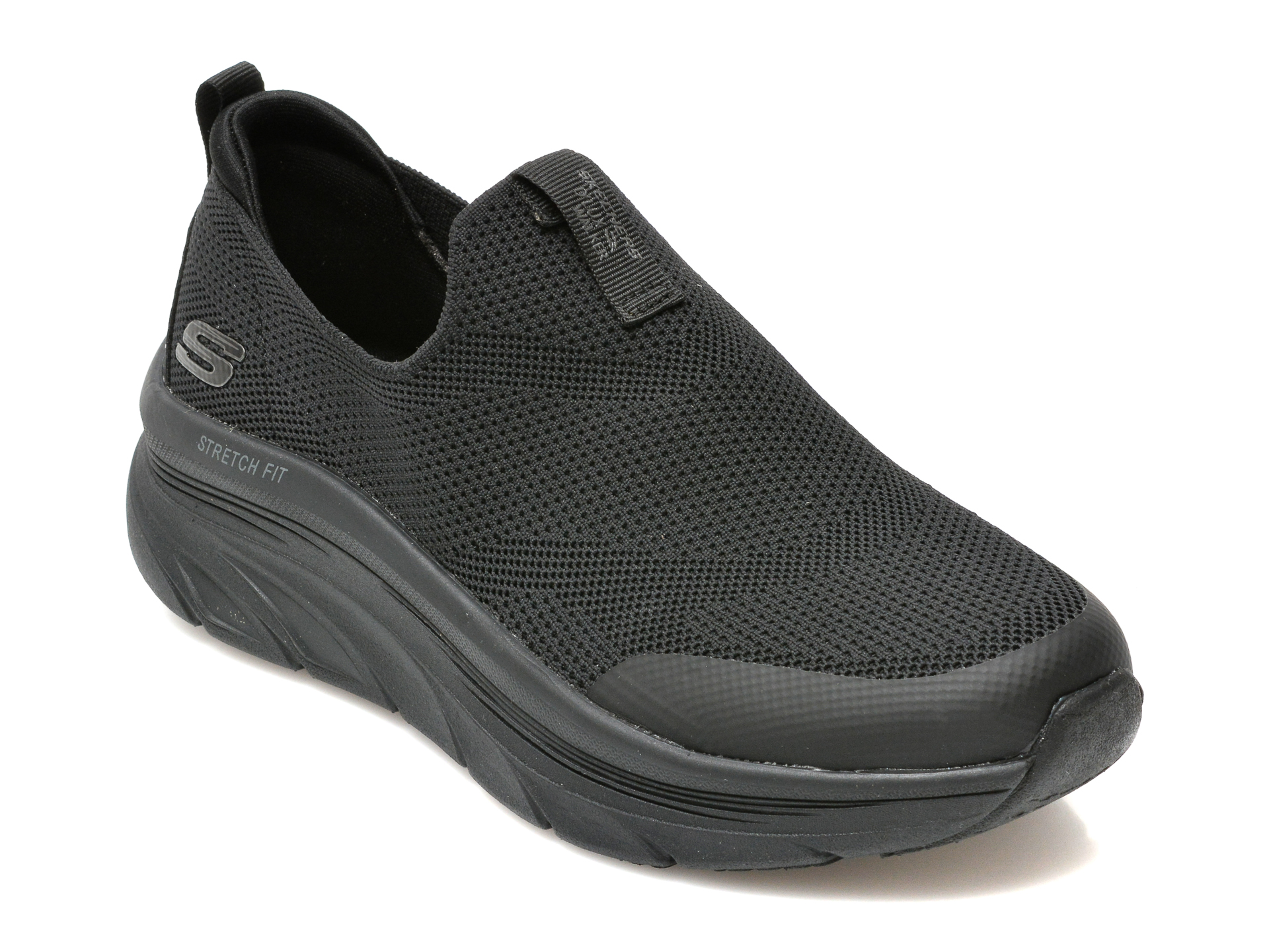 Pantofi sport SKECHERS negri, D LUX WALKER, din material textil otter.ro