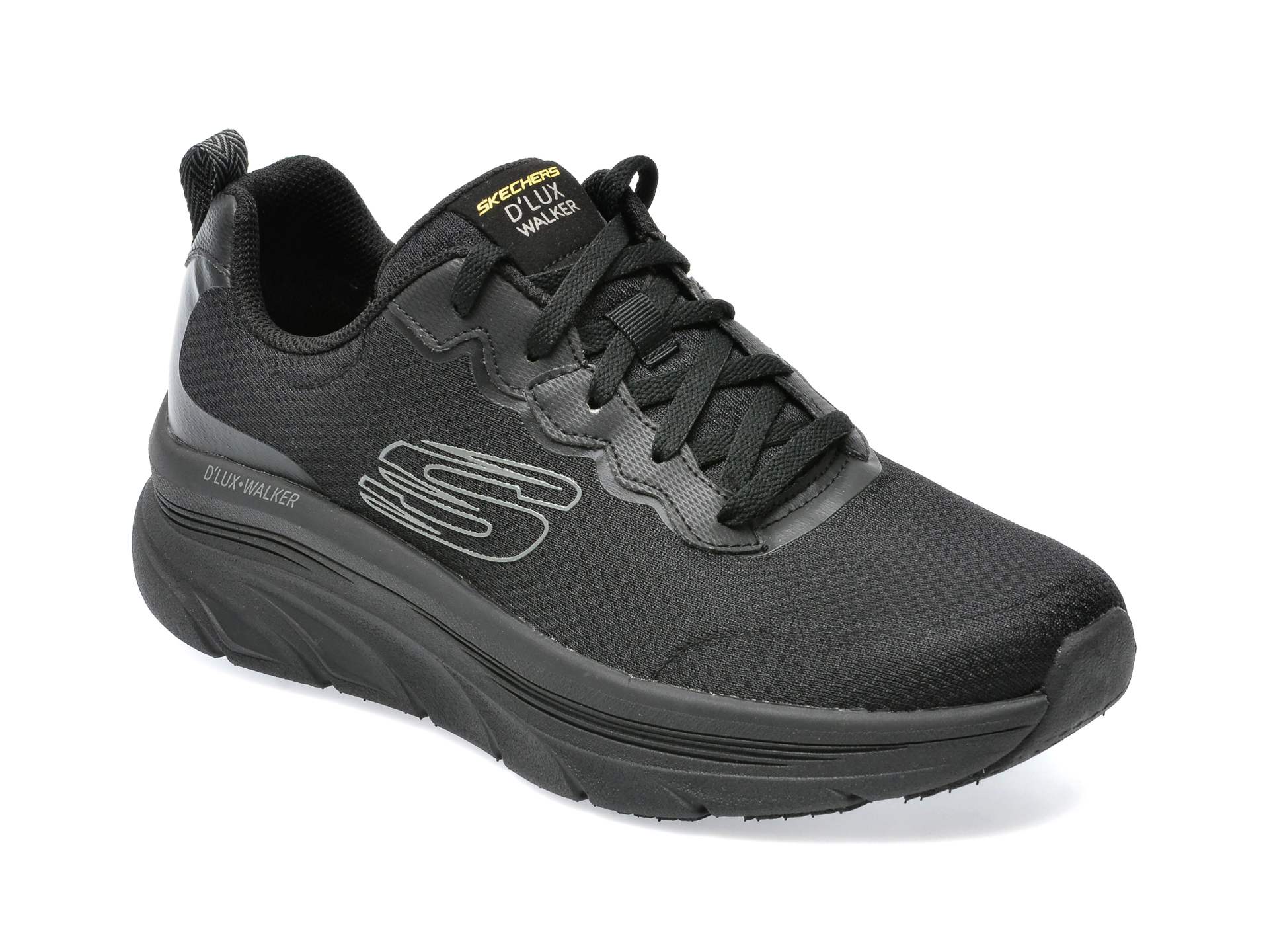 Pantofi sport SKECHERS negri, D LUX WALKER , din material textil /barbati/pantofi imagine noua