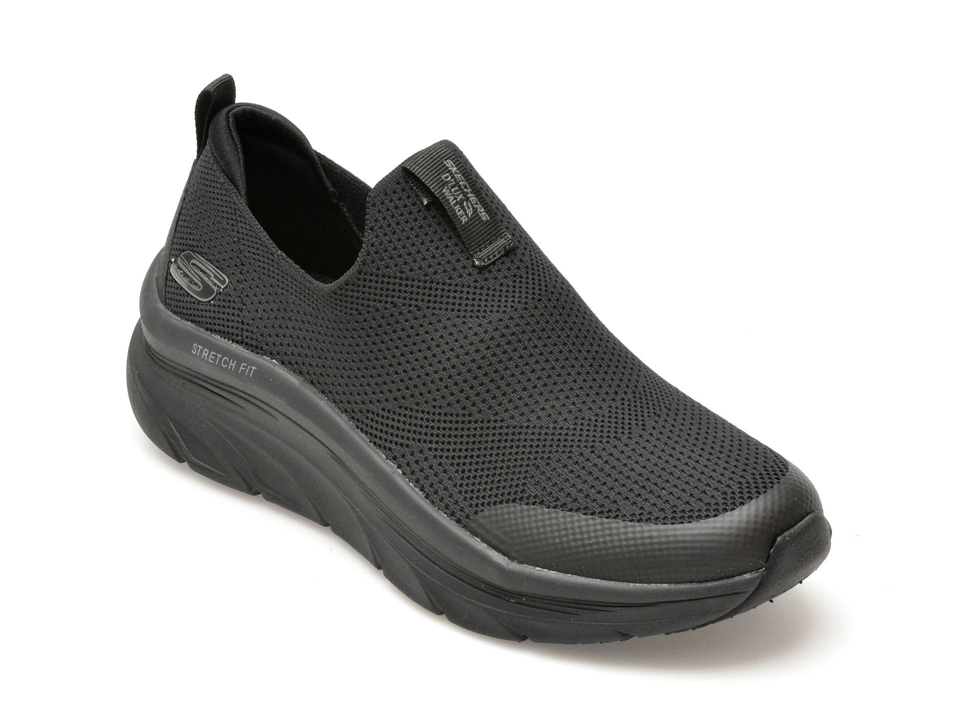 Pantofi sport SKECHERS negri, D LUX WALKER, din material textil