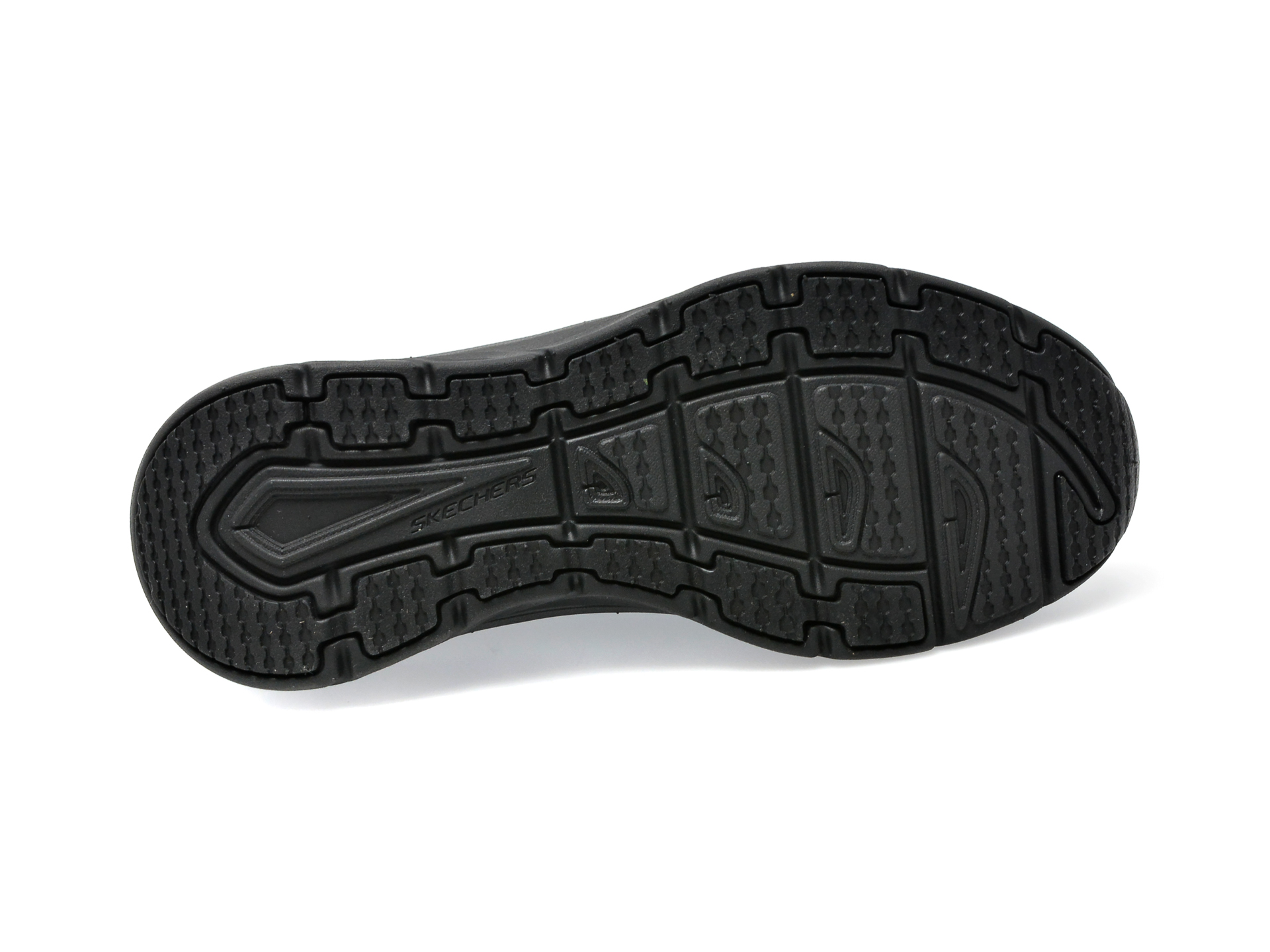 Pantofi sport SKECHERS negri, D LUX WALKER, din material textil si piele ecologica