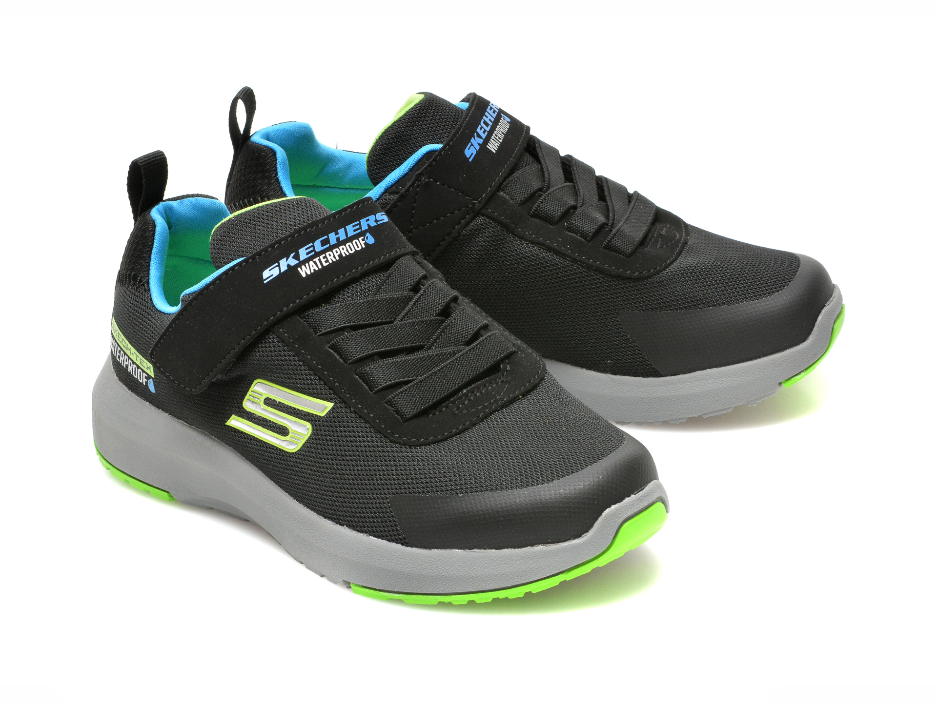 Pantofi sport SKECHERS negri, DYNAMIC TREAD, din material textil - 4