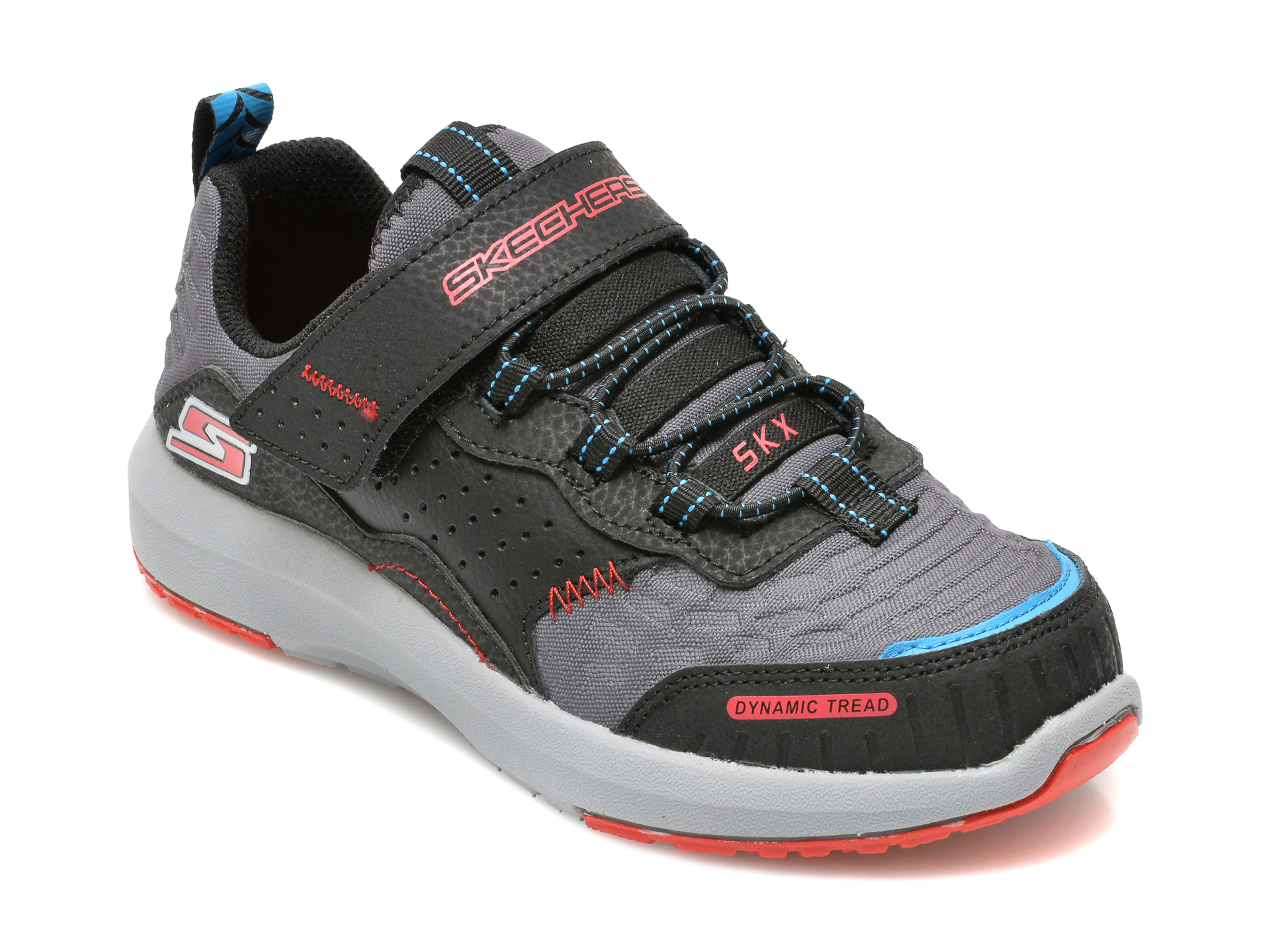 Pantofi sport SKECHERS negri, DYNAMIC TREAD, din material textil imagine reduceri black friday 2021 otter.ro