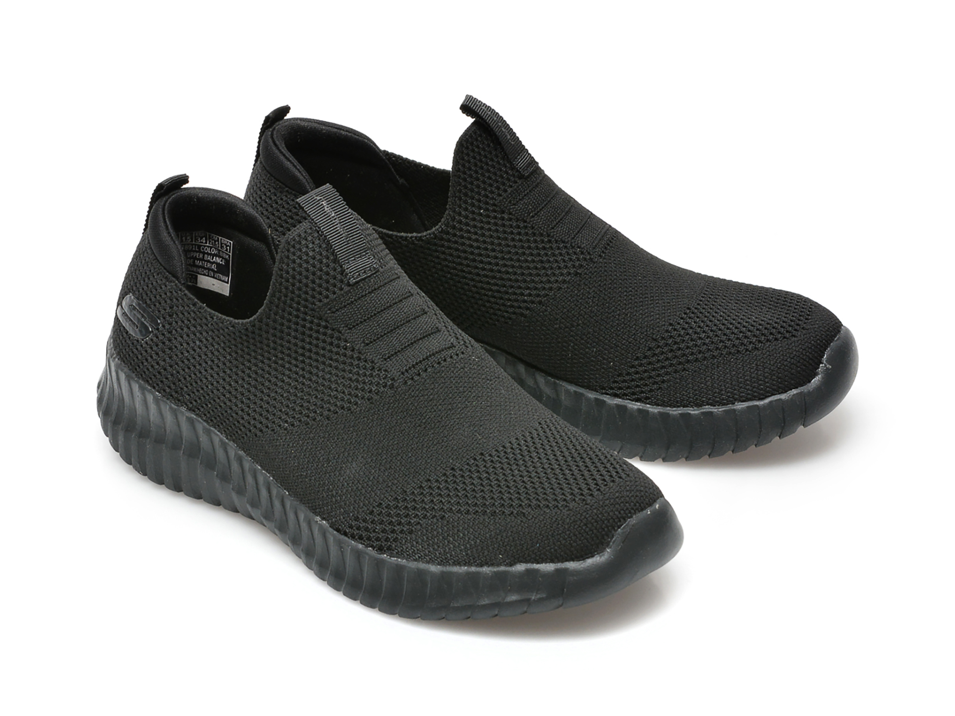 Pantofi sport SKECHERS negri, ELITE FLEX, din material textil - 4